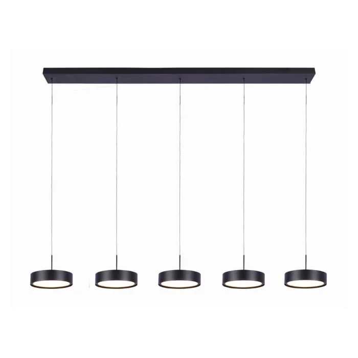Hanglamp Prado, 1-lamp, zwart, dimbaar