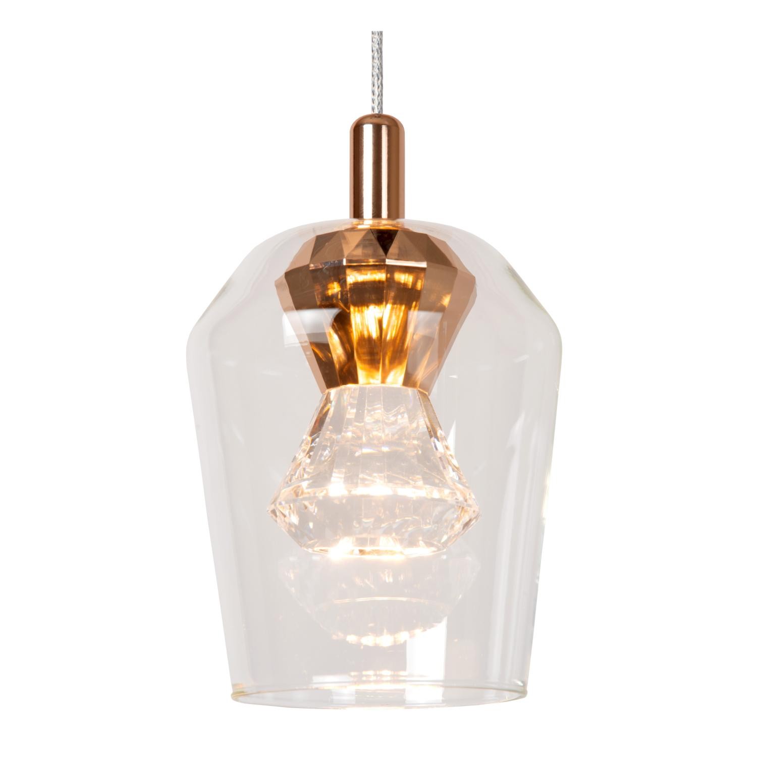 Lucide BERLIANE - Hanglamp - LED Dimb. - 5x4W 2700K - Transparant - Afbeelding 3