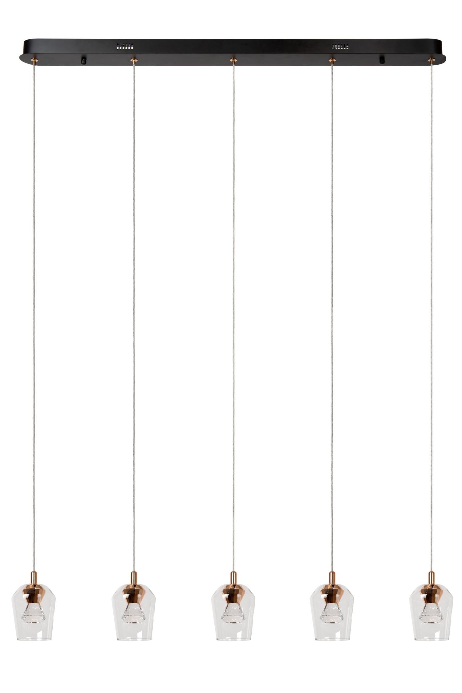 Lucide BERLIANE - Hanglamp - LED Dimb. - 5x4W 2700K - Transparant - Afbeelding 2