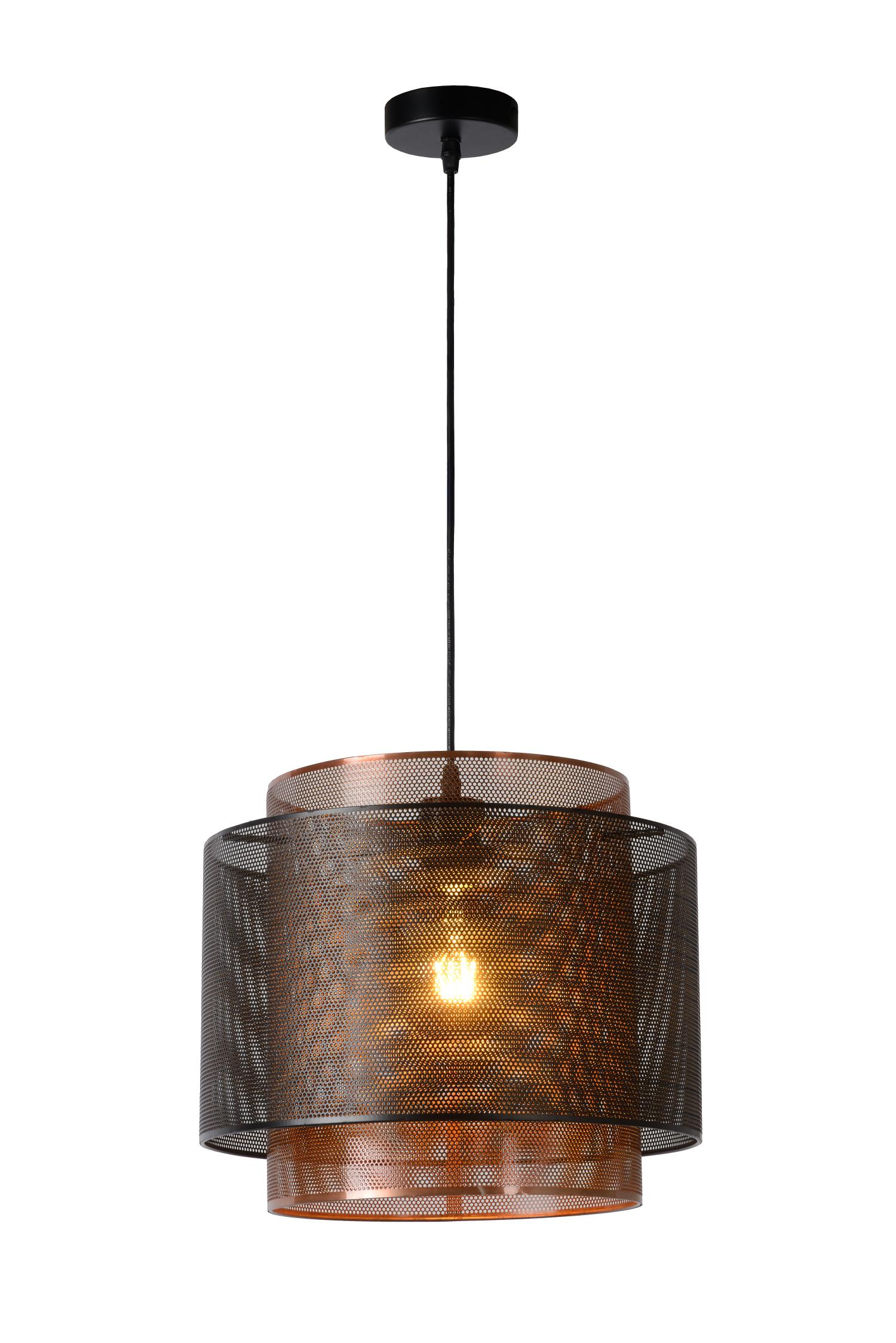 Lucide ORRIN - Hanglamp - Ø 34 cm - 1xE27 - Zwart