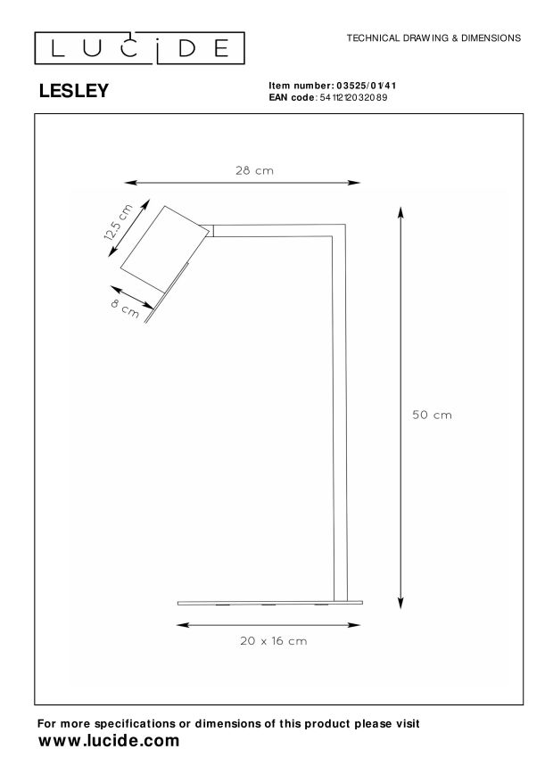 Lucide LESLEY - Bureaulamp - 1xGU10 - Taupe - Afbeelding 7