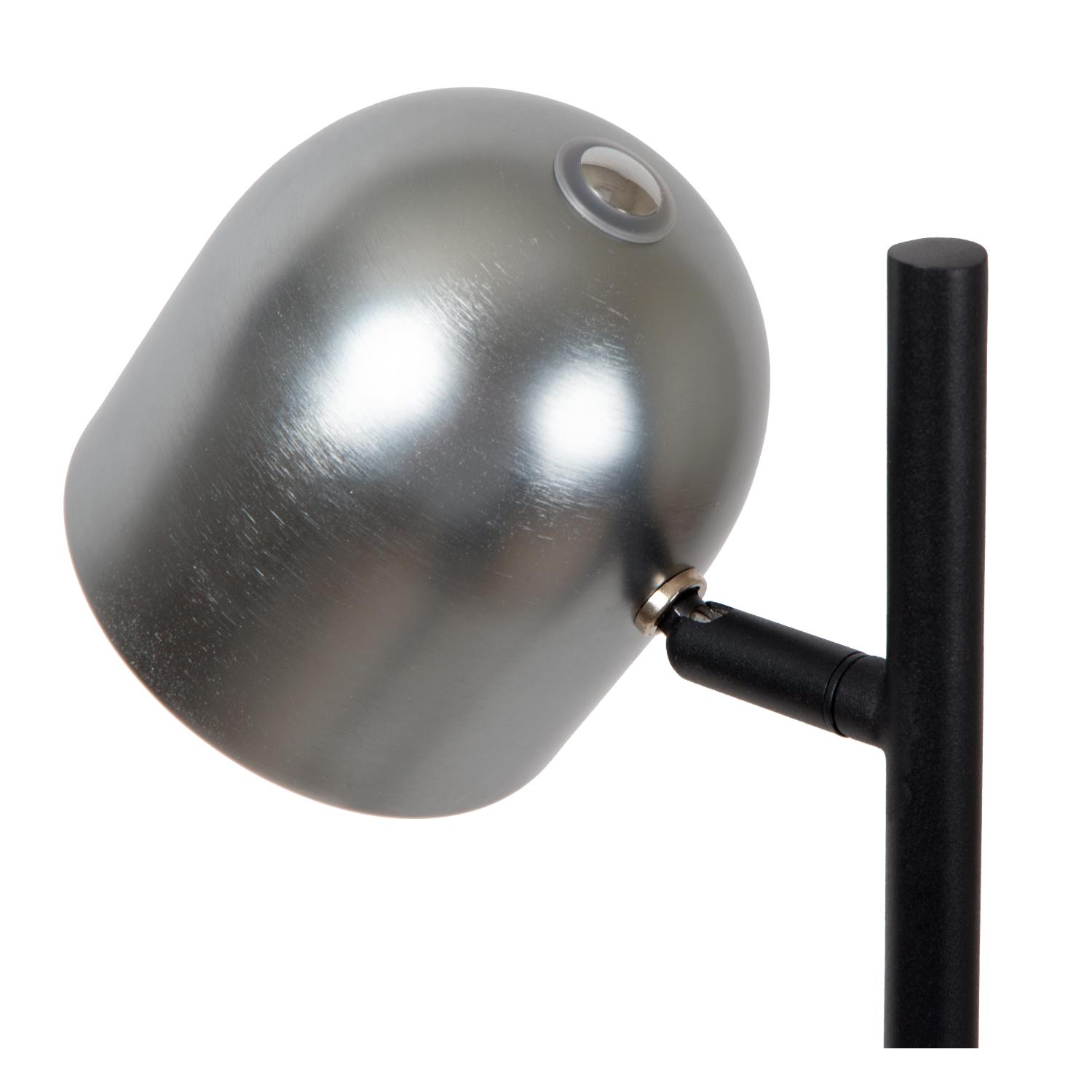 Lucide SKANSKA RECH - Oplaadbare Vloerlamp Binnen/Buiten - Accu/Batterij - Ø 23 cm - LED Dimb. - 1x3W 3000K/6000K - IP44 - Grijs ijzer - Afbeelding 4