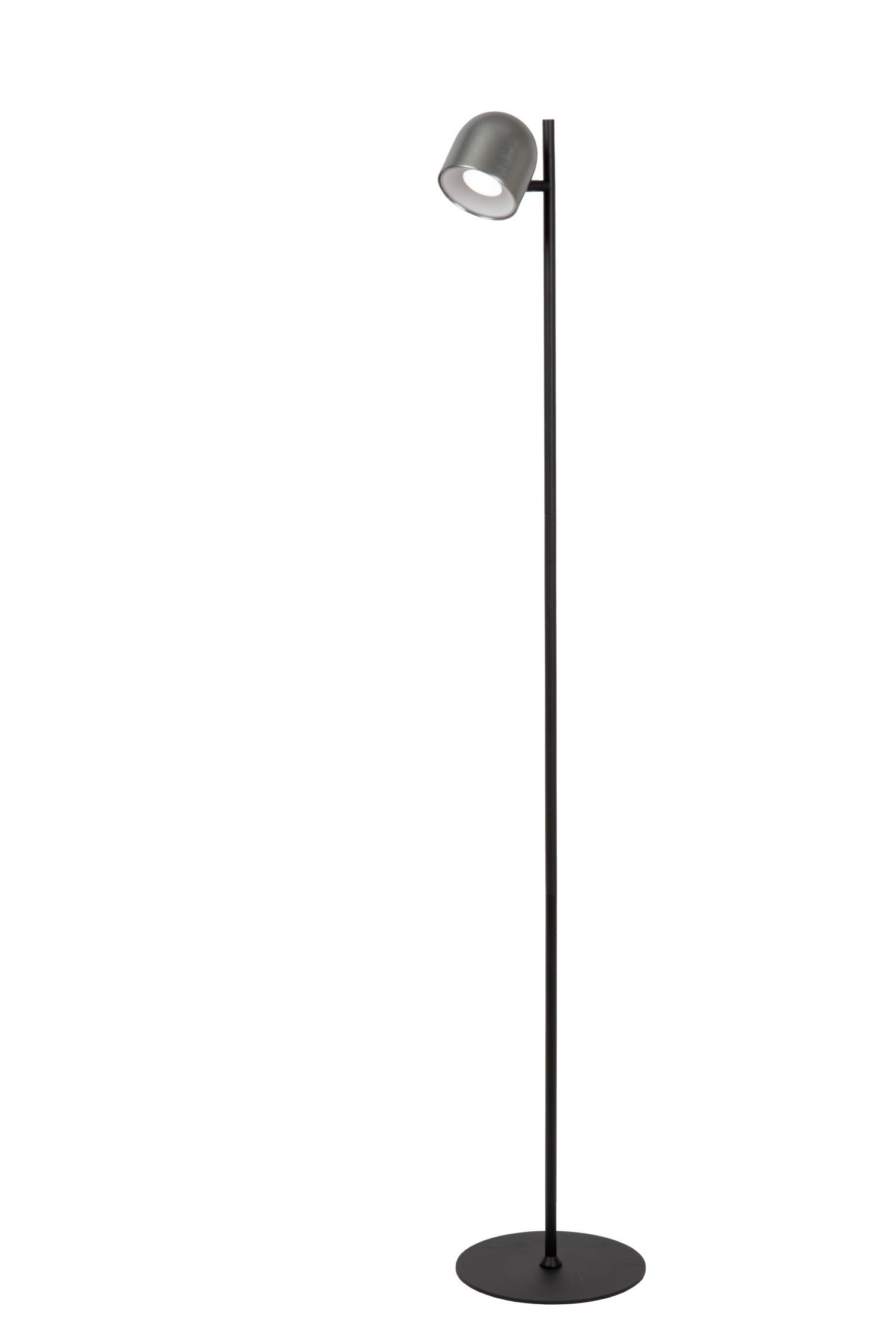Lucide SKANSKA RECH - Oplaadbare Vloerlamp Binnen/Buiten - Accu/Batterij - Ø 23 cm - LED Dimb. - 1x3W 3000K/6000K - IP44 - Grijs ijzer