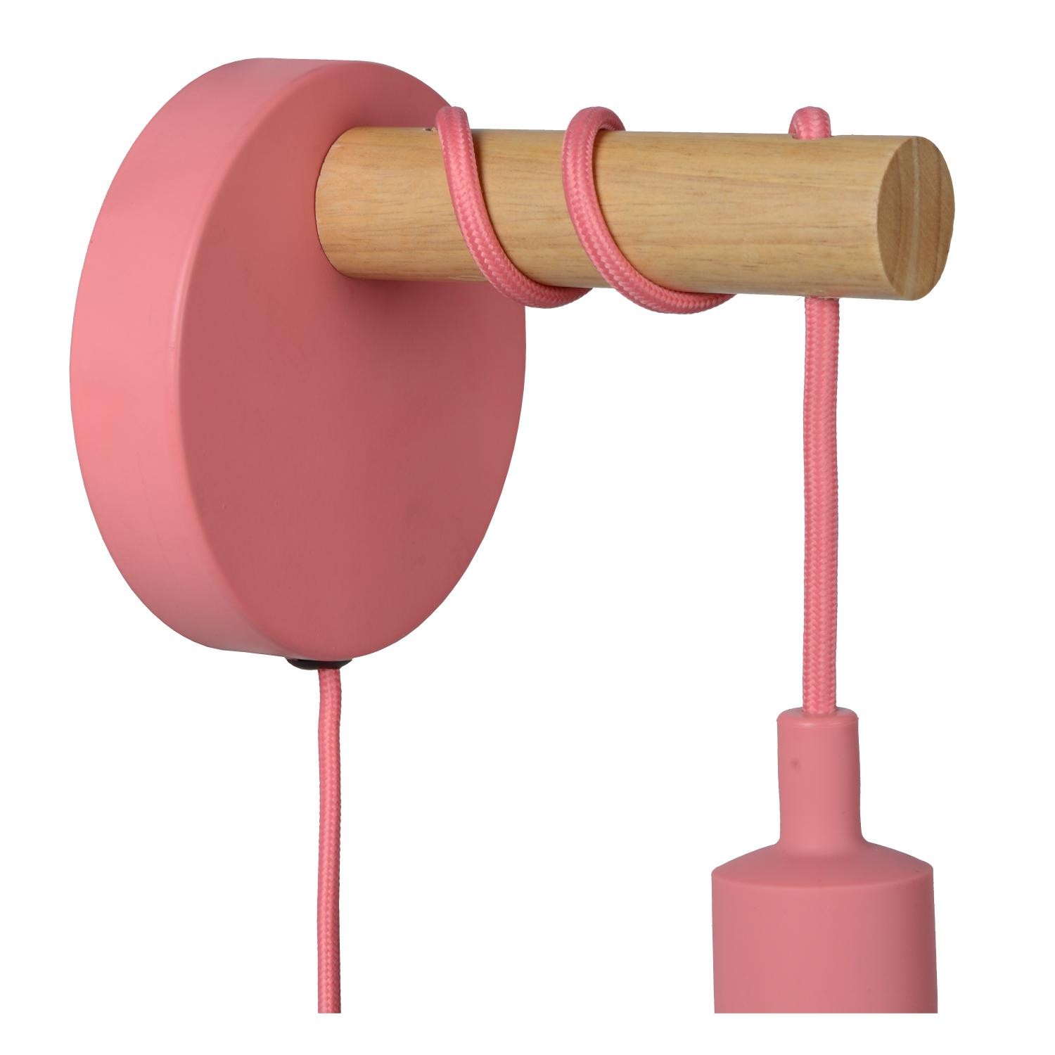 Lucide POLA - Wandlamp Kinderkamer - Ø 12 cm - 1xE27 - Roze - Afbeelding 5