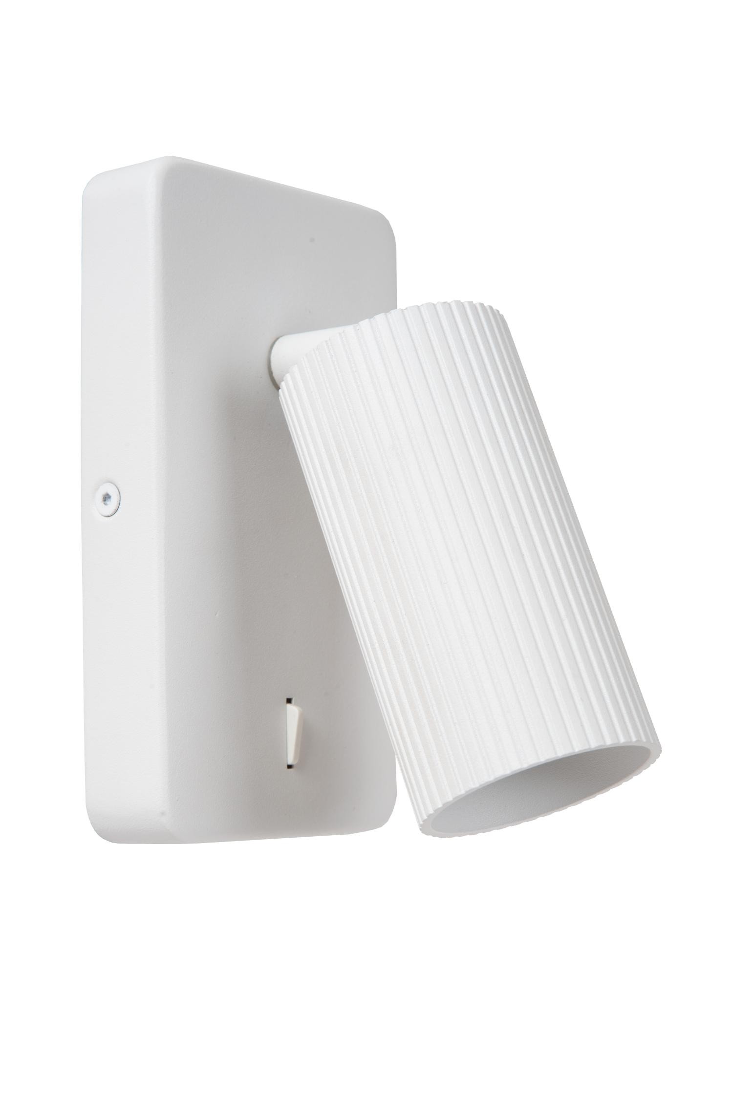 Lucide CLUBS - Bedlamp / Wandlamp - 1xGU10 - Wit - Afbeelding 2