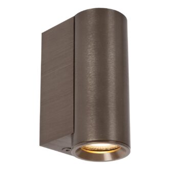 Lucide DUPLA - Wandspot / Wandlamp - 1xGU10 (MR11) - Roest bruin