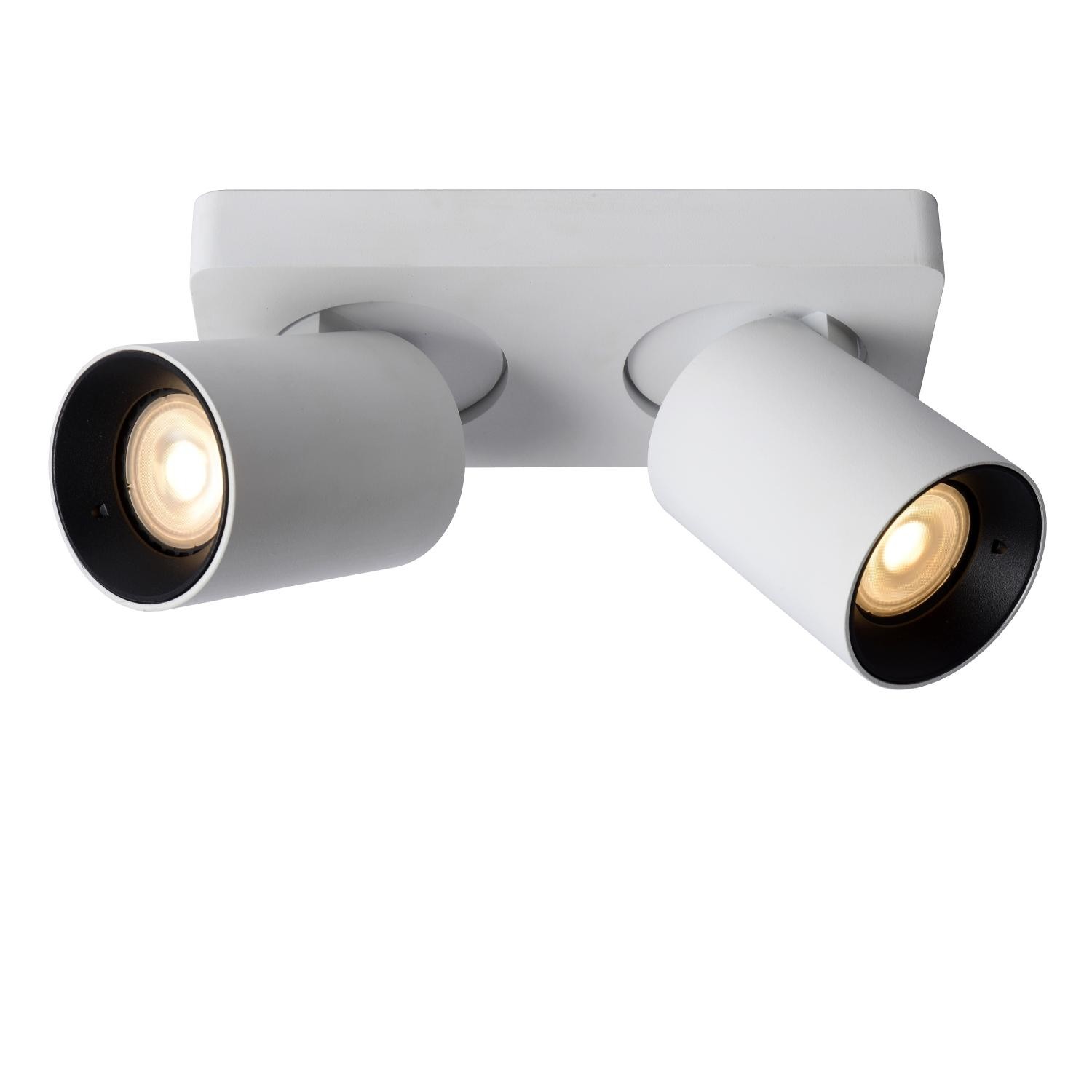 Lucide NIGEL - Plafondspot - LED Dim to warm - GU10 - 2x5W 2200K/3000K - Wit - Afbeelding 6