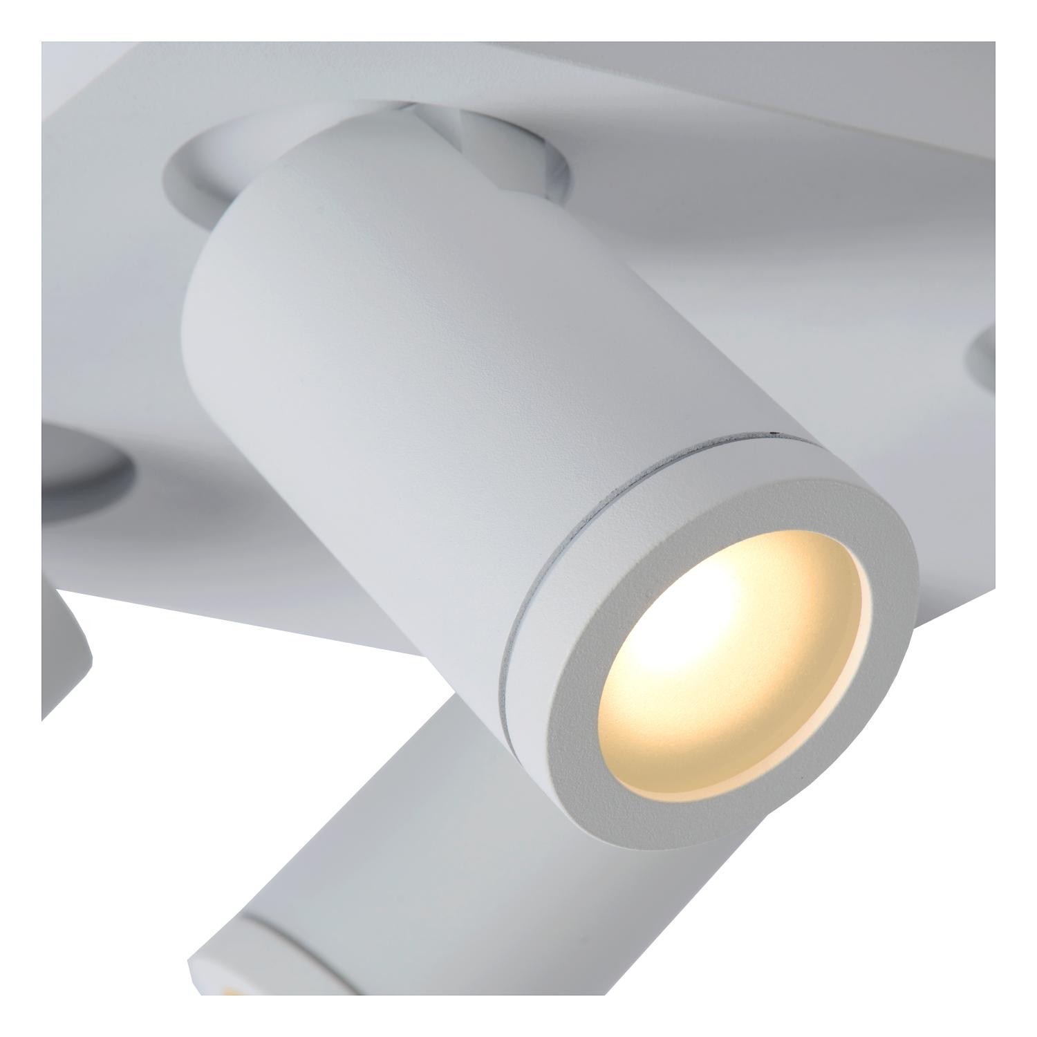 Lucide TAYLOR - Plafondspot Badkamer - LED Dim to warm - GU10 - 4x5W 2200K/3000K - IP44 - Wit - Afbeelding 6
