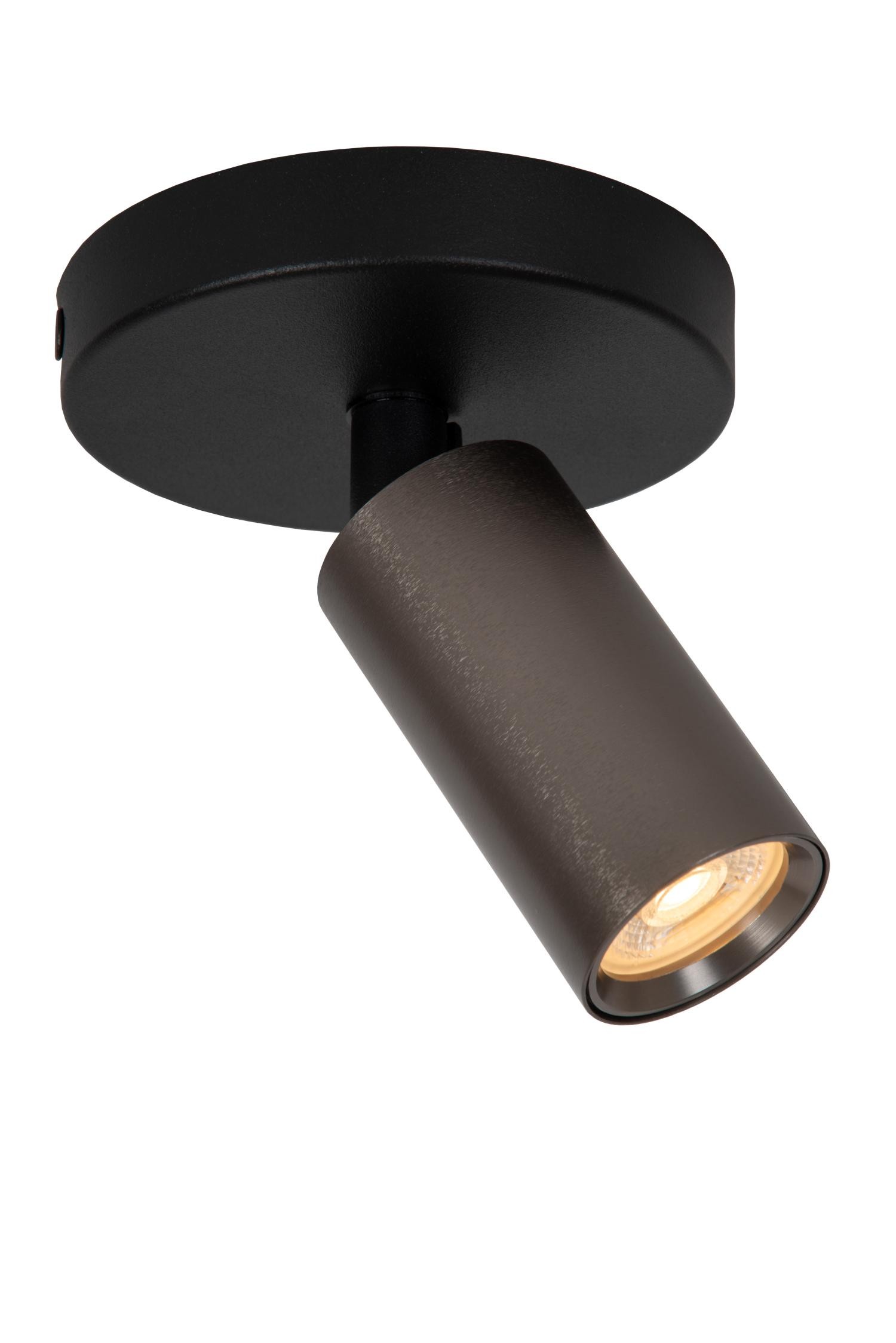 Lucide RITMO - Plafondspot - Ø 10 cm - 1xGU10 (MR11) - Roest bruin