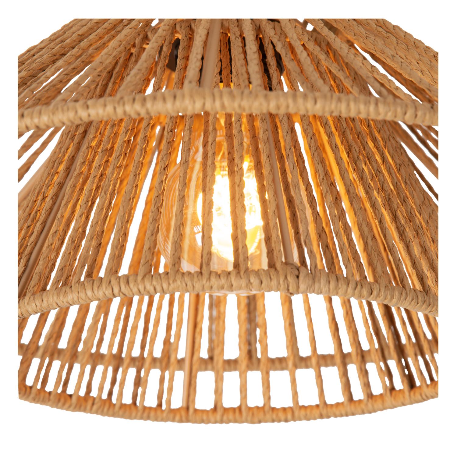 Lucide TASMAN - Plafonnière - Ø 32 cm - 1xE27 - Naturel - Afbeelding 6