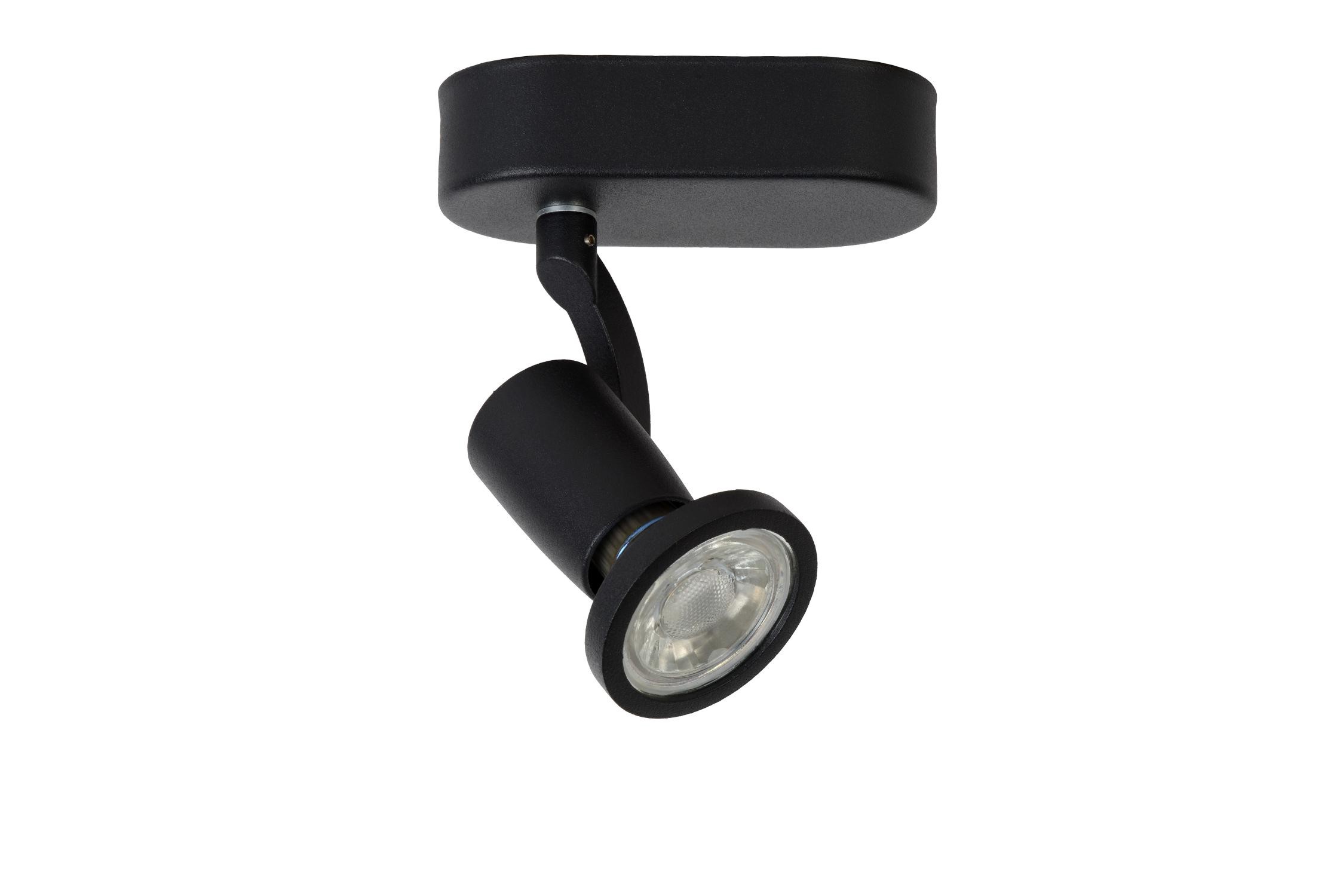 Lucide JASTER-LED - Plafondspot - LED - GU10 - 1x5W 2700K - Zwart - Afbeelding 2
