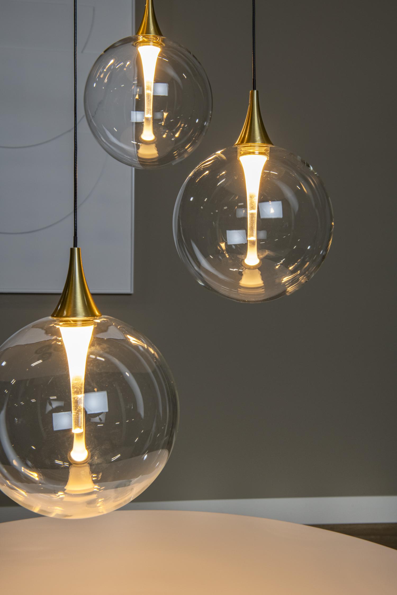 Lucide GISELA - Hanglamp - Ø 48 cm - LED Dimb. - 5x3,8W 2700K - Transparant - Afbeelding 6