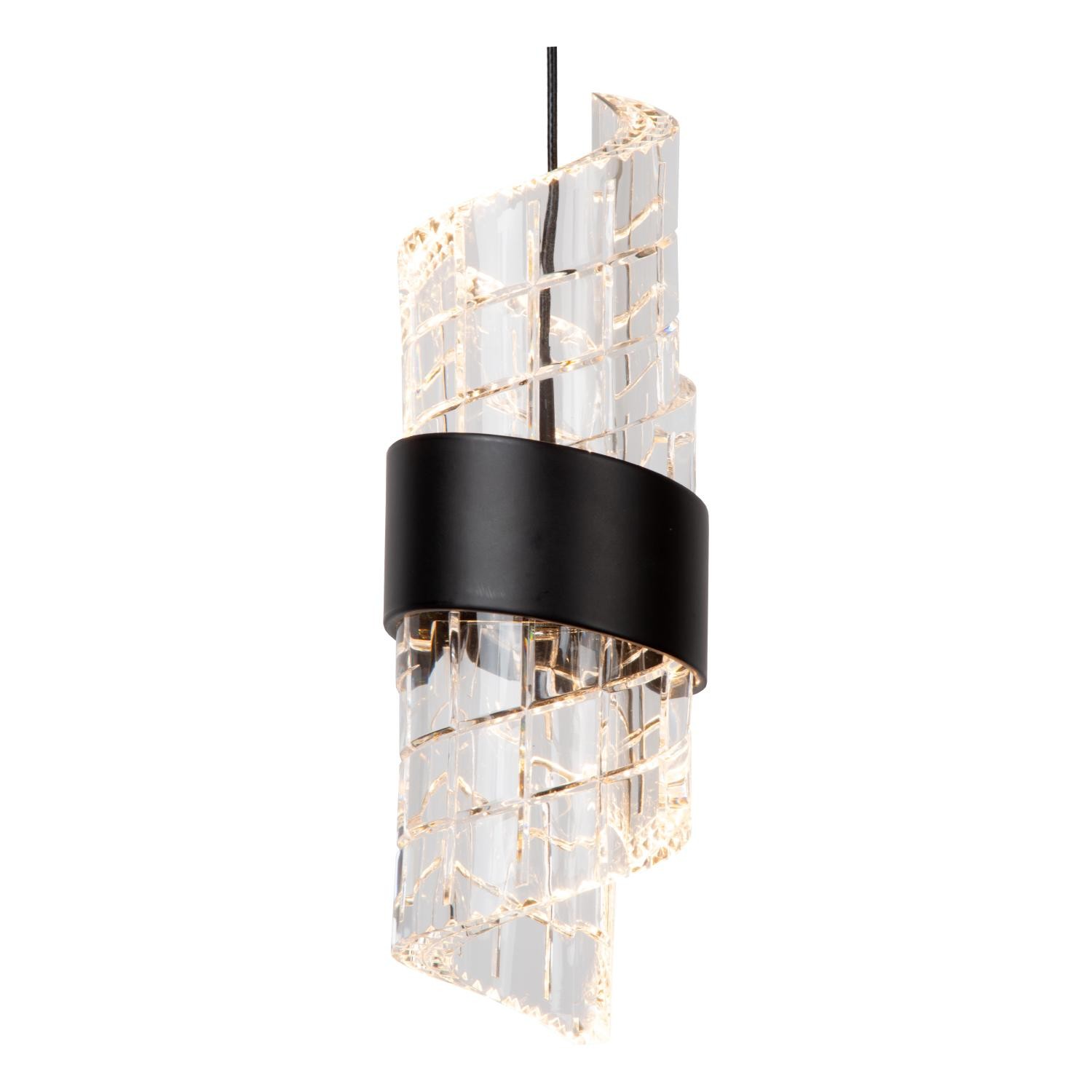 Lucide KLIGANDE - Hanglamp - Ø 25 cm - LED Dimb. - 3x8W 2700K - Zwart - Afbeelding 5