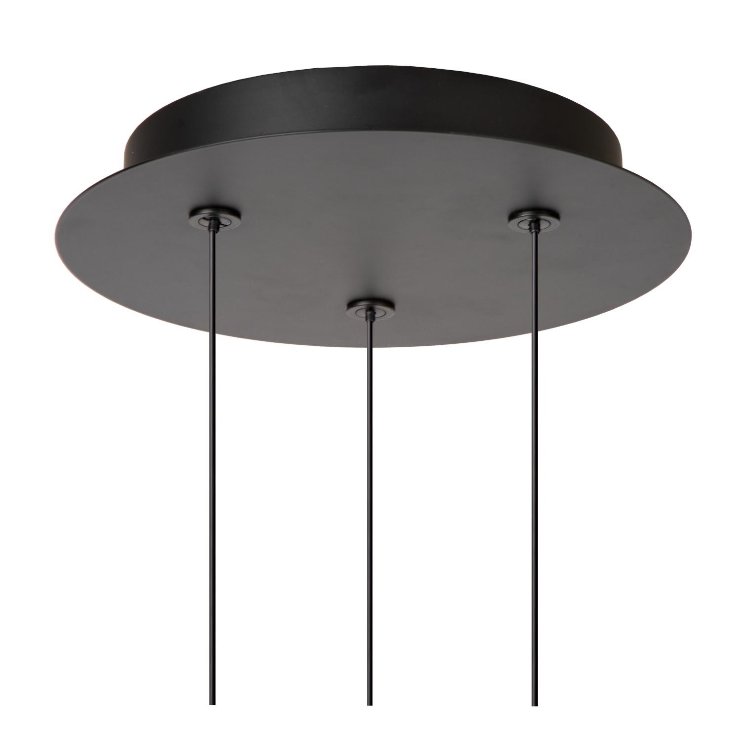 Lucide KLIGANDE - Hanglamp - Ø 25 cm - LED Dimb. - 3x8W 2700K - Zwart - Afbeelding 7
