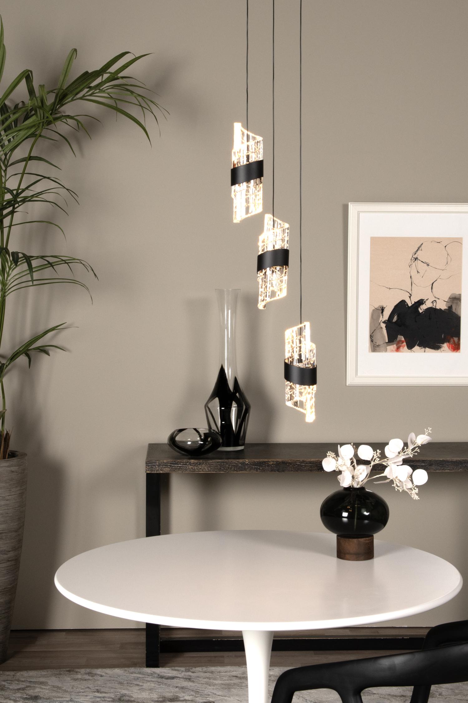 Lucide KLIGANDE - Hanglamp - Ø 25 cm - LED Dimb. - 3x8W 2700K - Zwart - Afbeelding 4