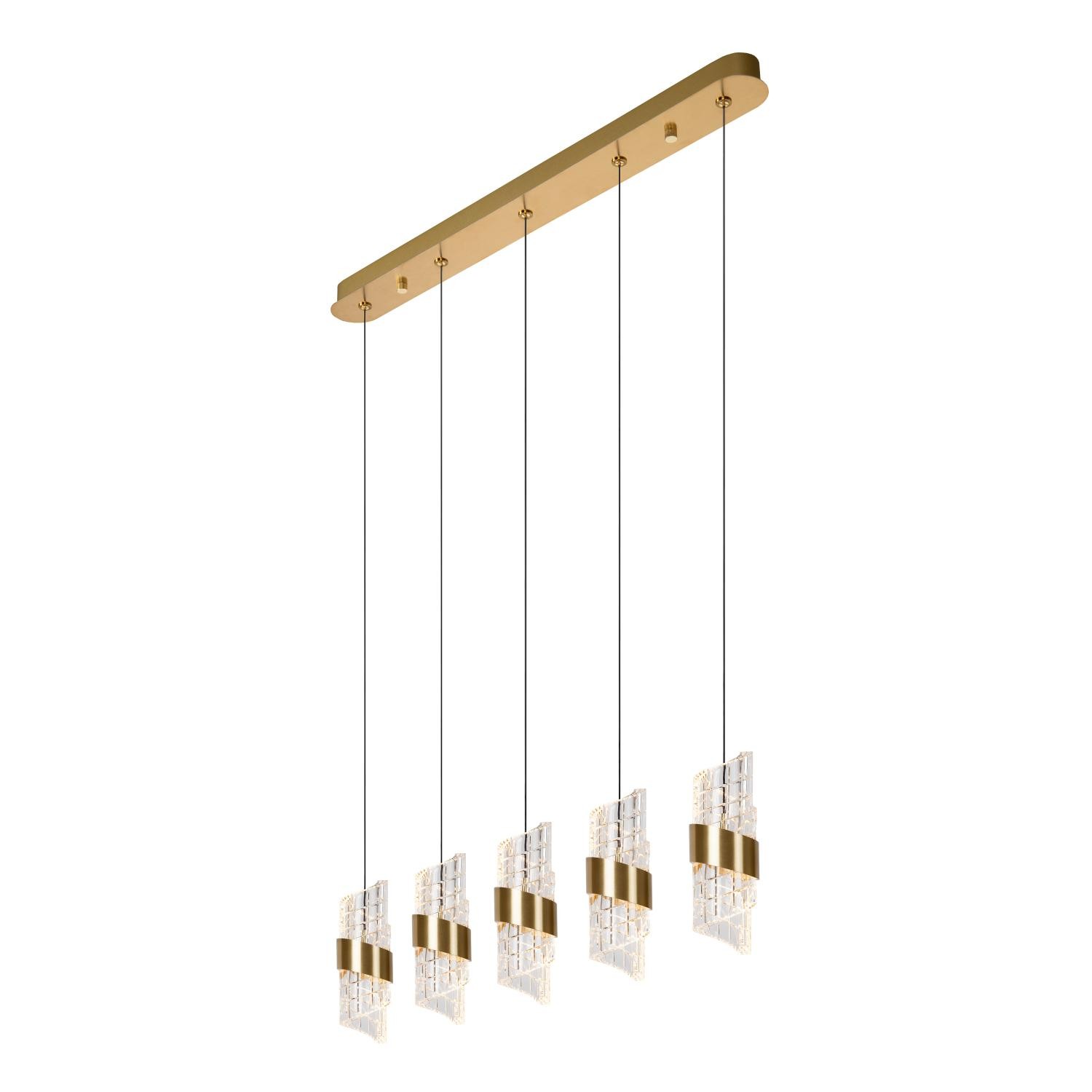 Lucide KLIGANDE - Hanglamp - LED Dimb. - 5x7,8W 2700K - Mat Goud / Messing - Afbeelding 8
