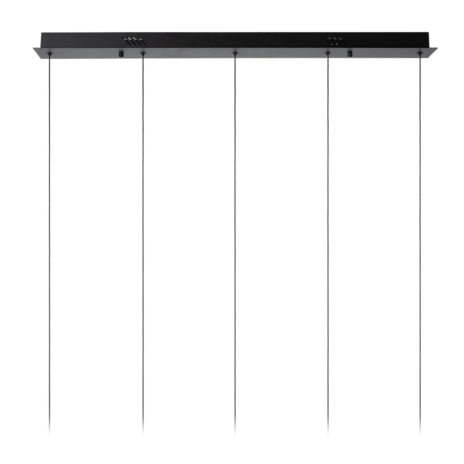 Lucide SENTUBAL - Hanglamp - LED Dimb. - 5x5,3W 2700K - Zwart - Afbeelding 8