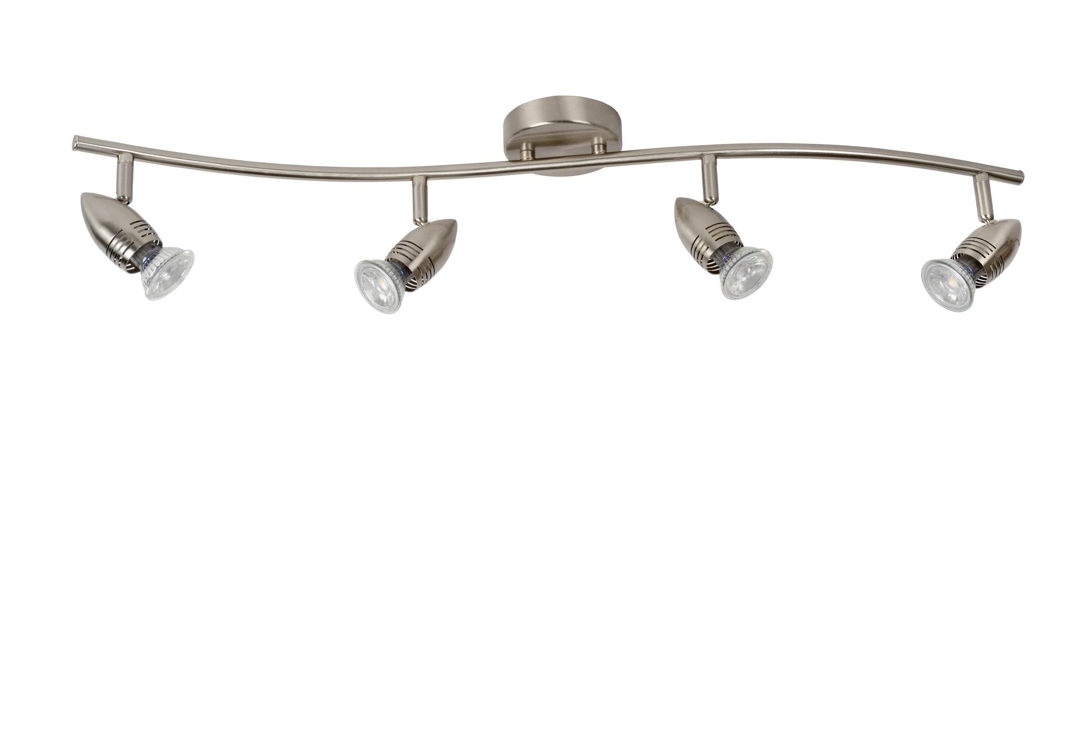 Lucide CARO-LED - Plafondspot - LED - GU10 - 4x5W 2700K - Mat chroom - Afbeelding 2