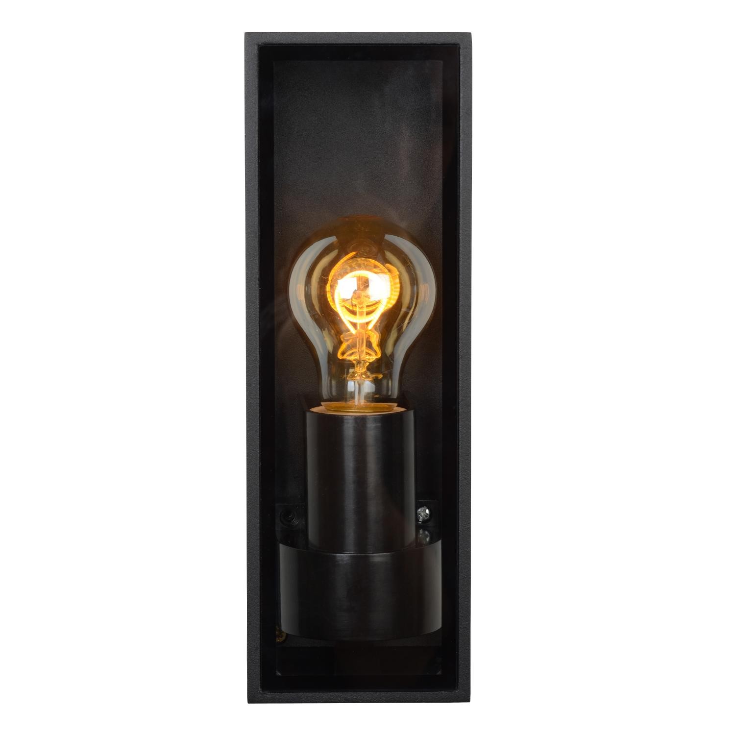 Lucide DUKAN - Wandlamp Binnen/Buiten - 1xE27 - IP65 - Zwart - Afbeelding 6