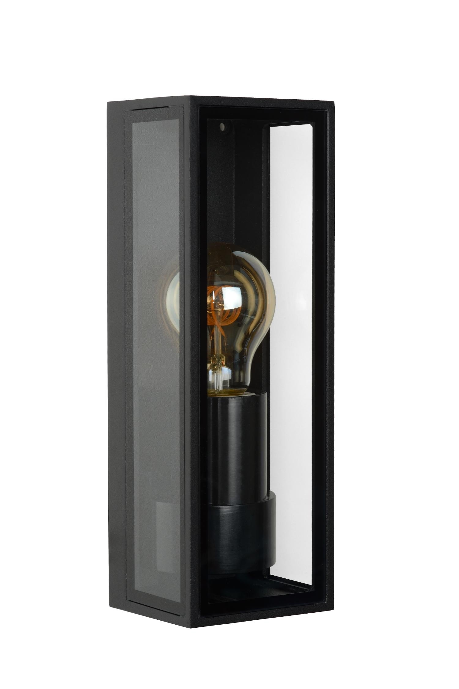 Lucide DUKAN - Wandlamp Binnen/Buiten - 1xE27 - IP65 - Zwart - Afbeelding 2