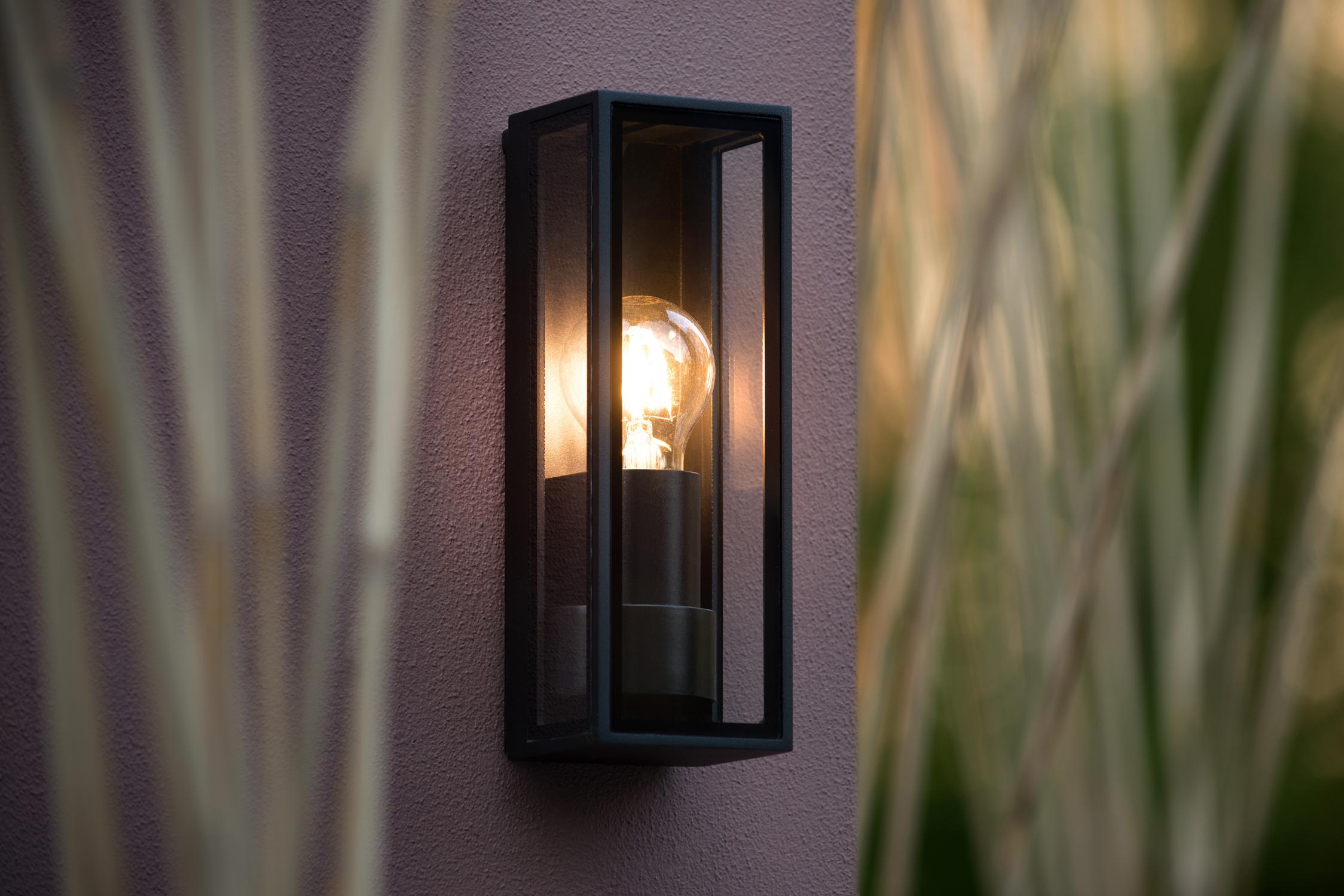 Lucide DUKAN - Wandlamp Binnen/Buiten - 1xE27 - IP65 - Zwart - Afbeelding 4