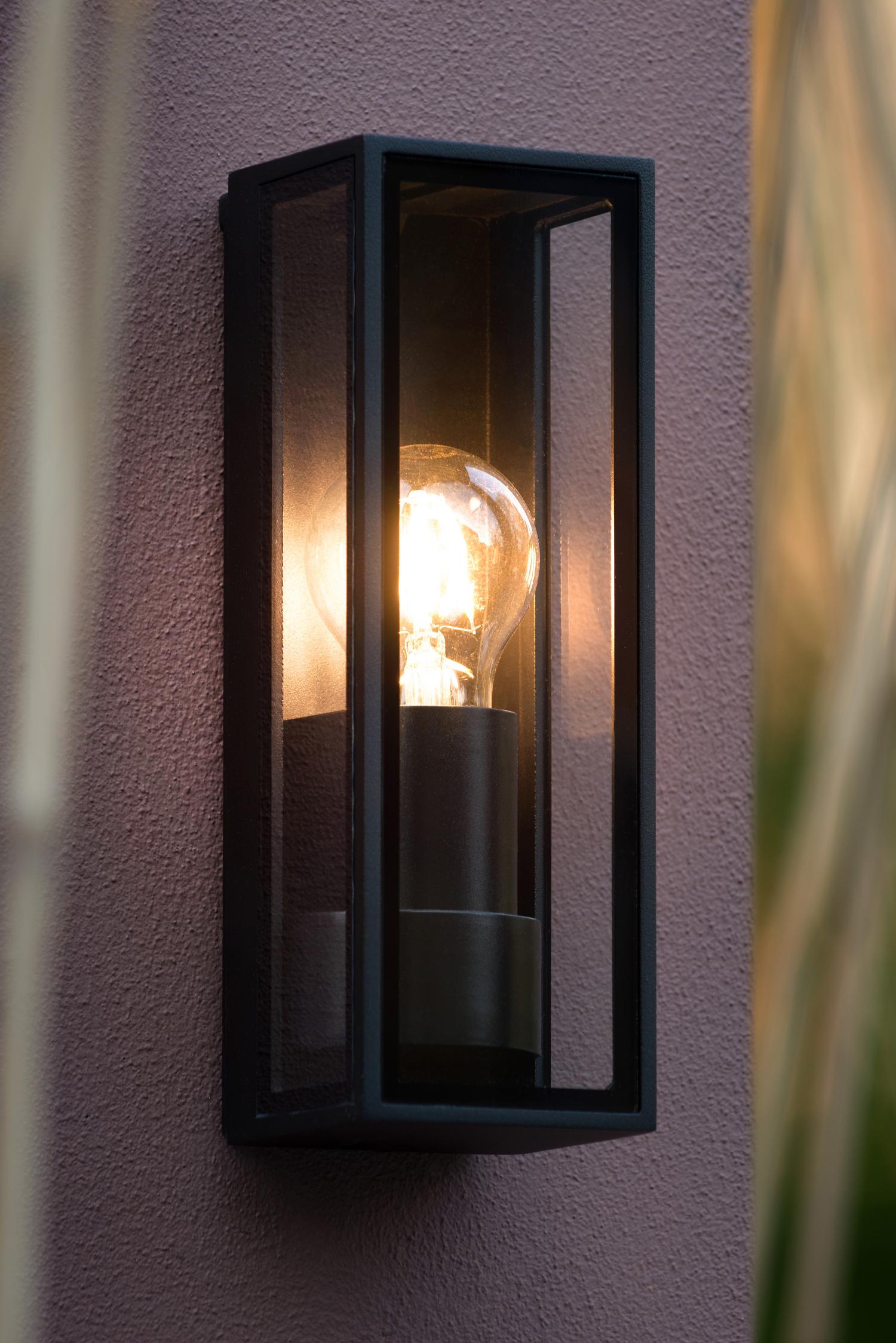 Lucide DUKAN - Wandlamp Binnen/Buiten - 1xE27 - IP65 - Zwart - Afbeelding 5