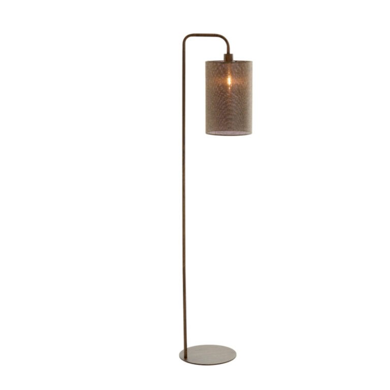 Vloerlamp 33,5x28x155 cm DONIO hout print d bruin+d bruin - Afbeelding 8