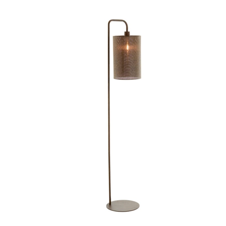 Vloerlamp 33,5x28x155 cm DONIO hout print d bruin+d bruin - Afbeelding 9
