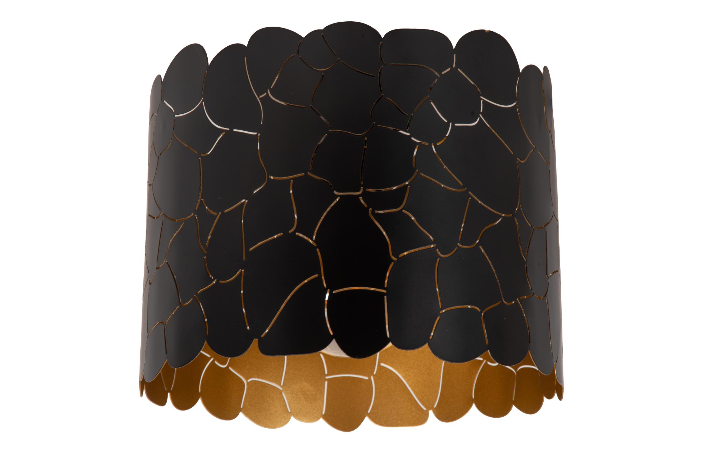 Lucide ALMELO - Plafonnière - Ø 25,5 cm - 1xE27 - Zwart - Afbeelding 2