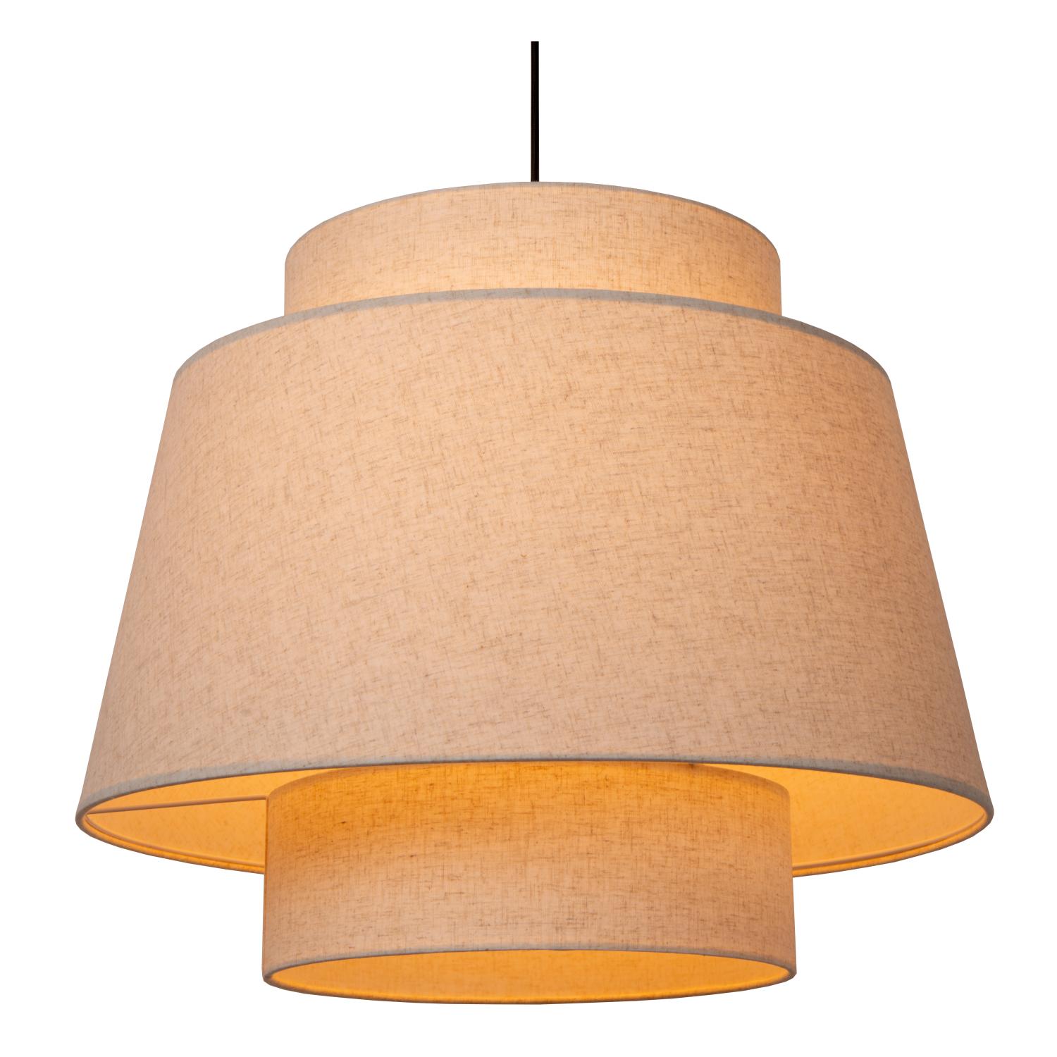 Lucide TRIBUTE - Hanglamp - Ø 60 cm - 1xE27 - Beige - Afbeelding 3