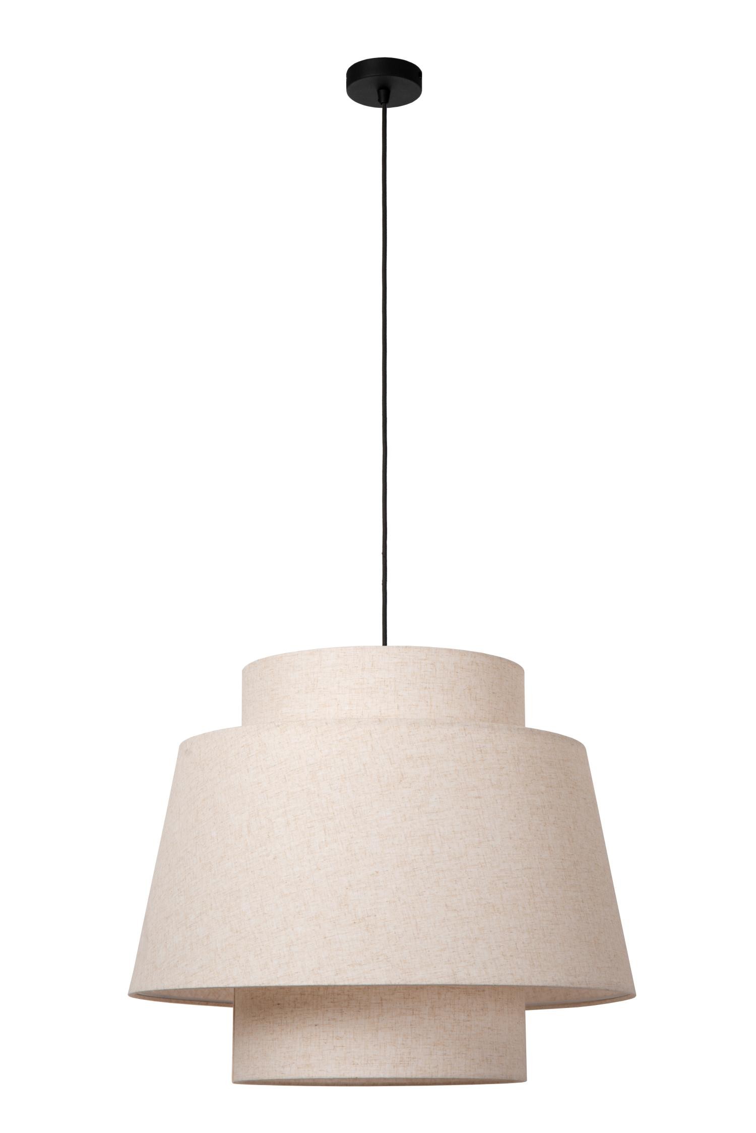 Lucide TRIBUTE - Hanglamp - Ø 60 cm - 1xE27 - Beige - Afbeelding 2