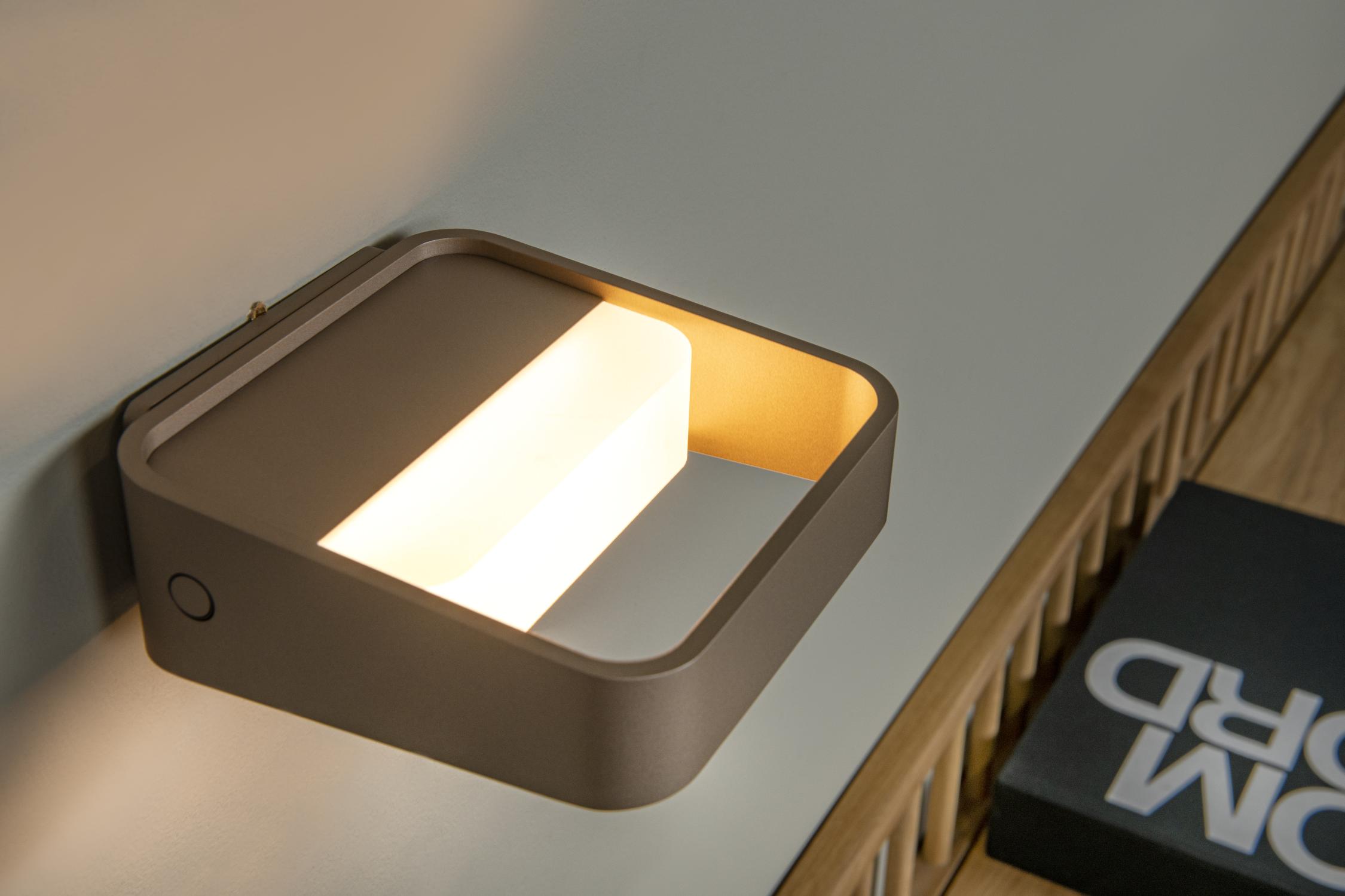 Lucide SILVI - Oplaadbare Wandlamp - Accu/Batterij - LED Dimb. - 1x3,7W 2700K - Roest bruin - Afbeelding 4