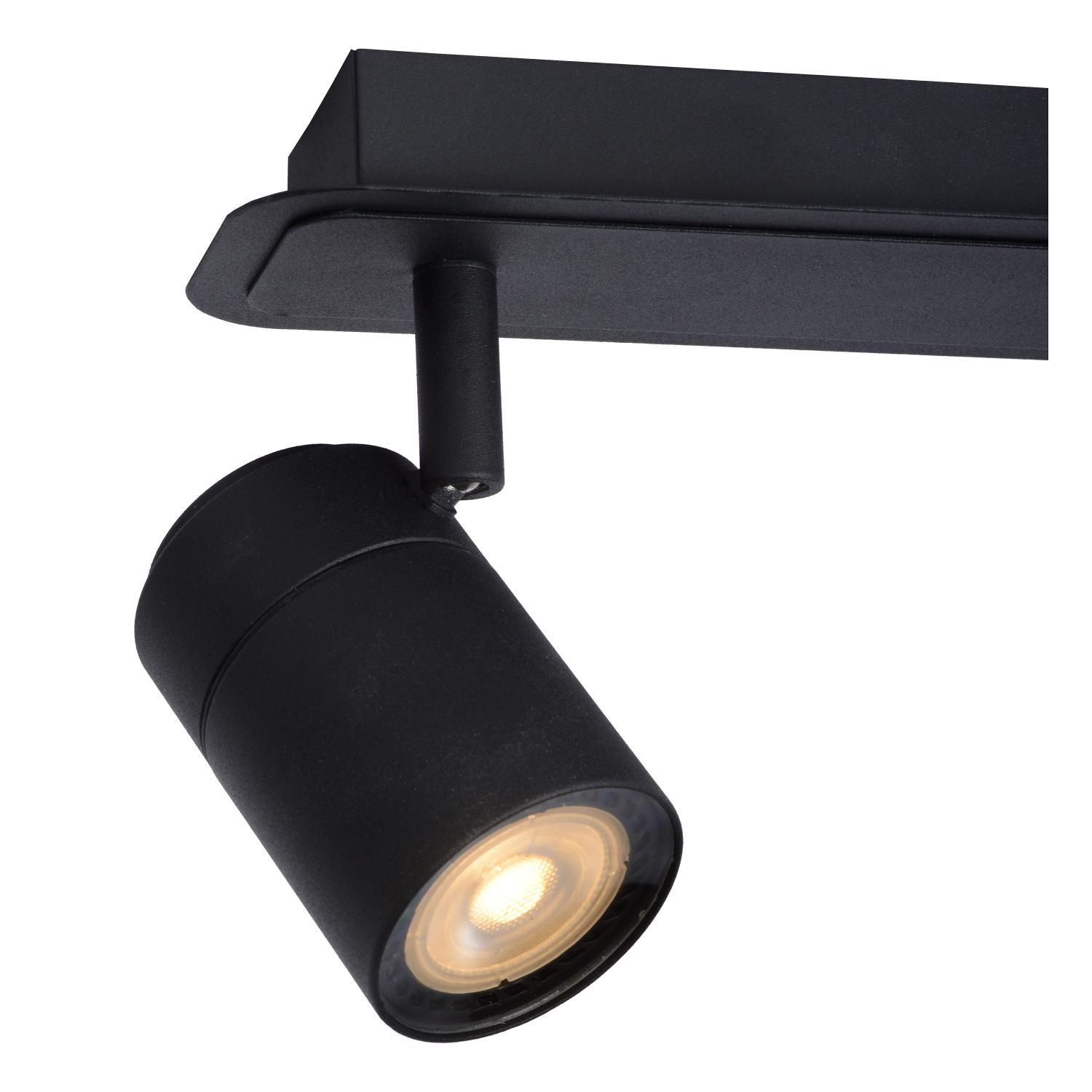 Lucide LENNERT - Plafondspot Badkamer - LED Dimb. - GU10 - 3x5W 3000K - IP44 - Zwart - Afbeelding 9