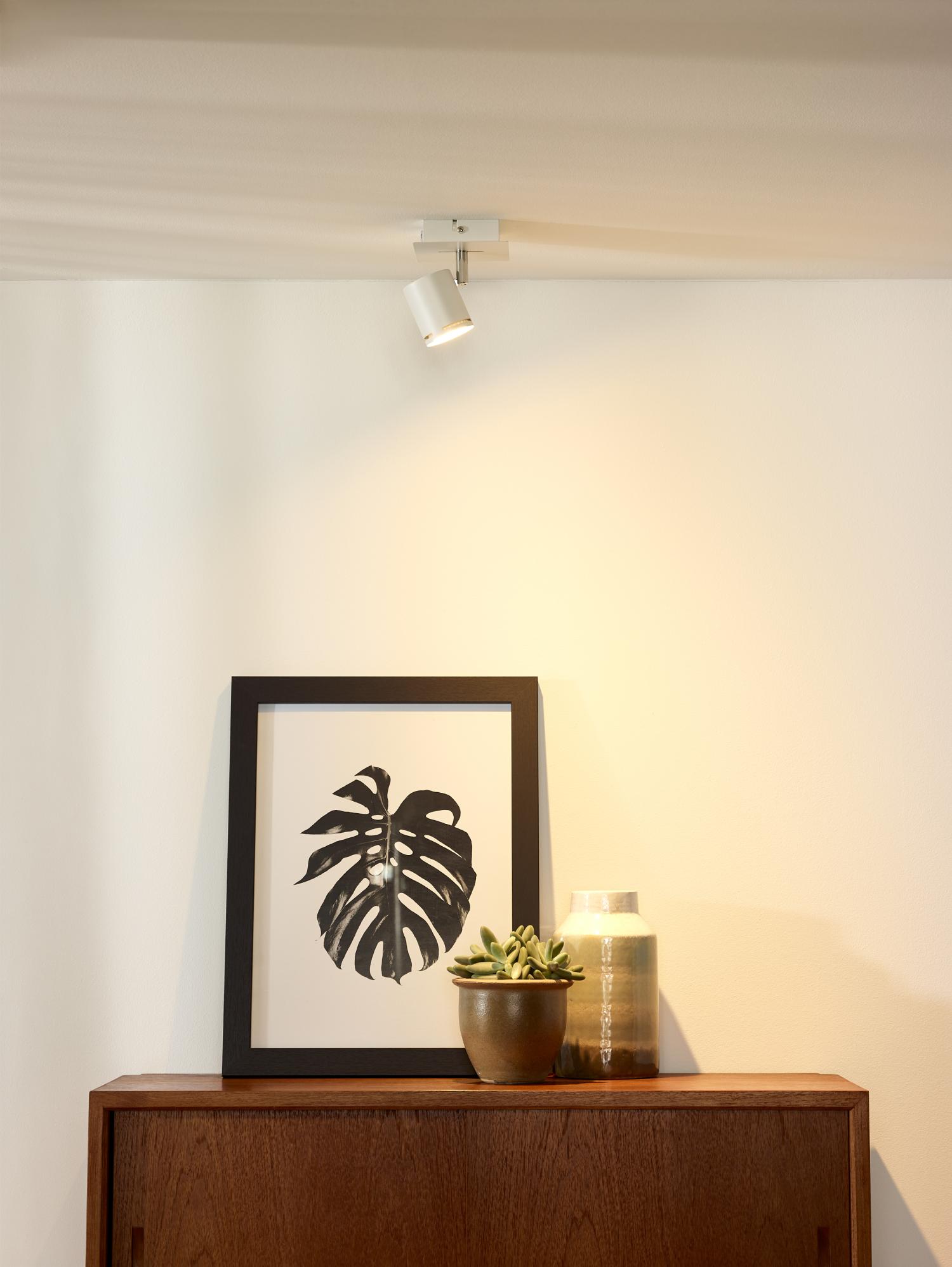 Lucide RILOU - Plafondspot - LED Dimb. - GU10 - 1x5W 3000K - Wit - Afbeelding 4