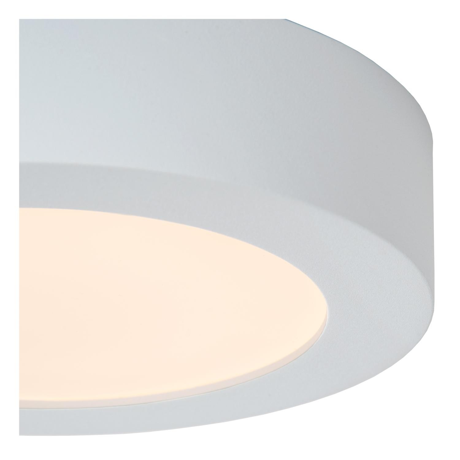 Lucide BRICE-LED - Plafonnière Badkamer - Ø 18 cm - LED Dimb. - 1x12W 3000K - IP44 - Wit - Afbeelding 6