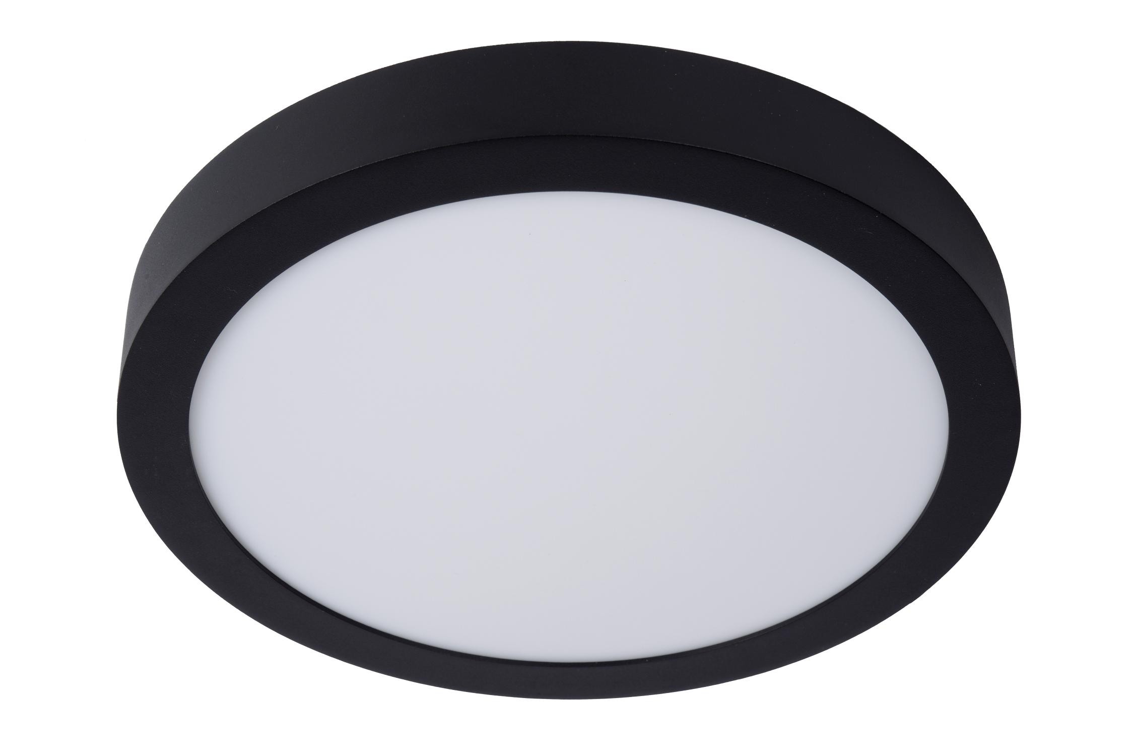 Lucide BRICE-LED - Plafonnière Badkamer - Ø 30 cm - LED Dimb. - 1x30W 3000K - IP44 - Zwart - Afbeelding 2