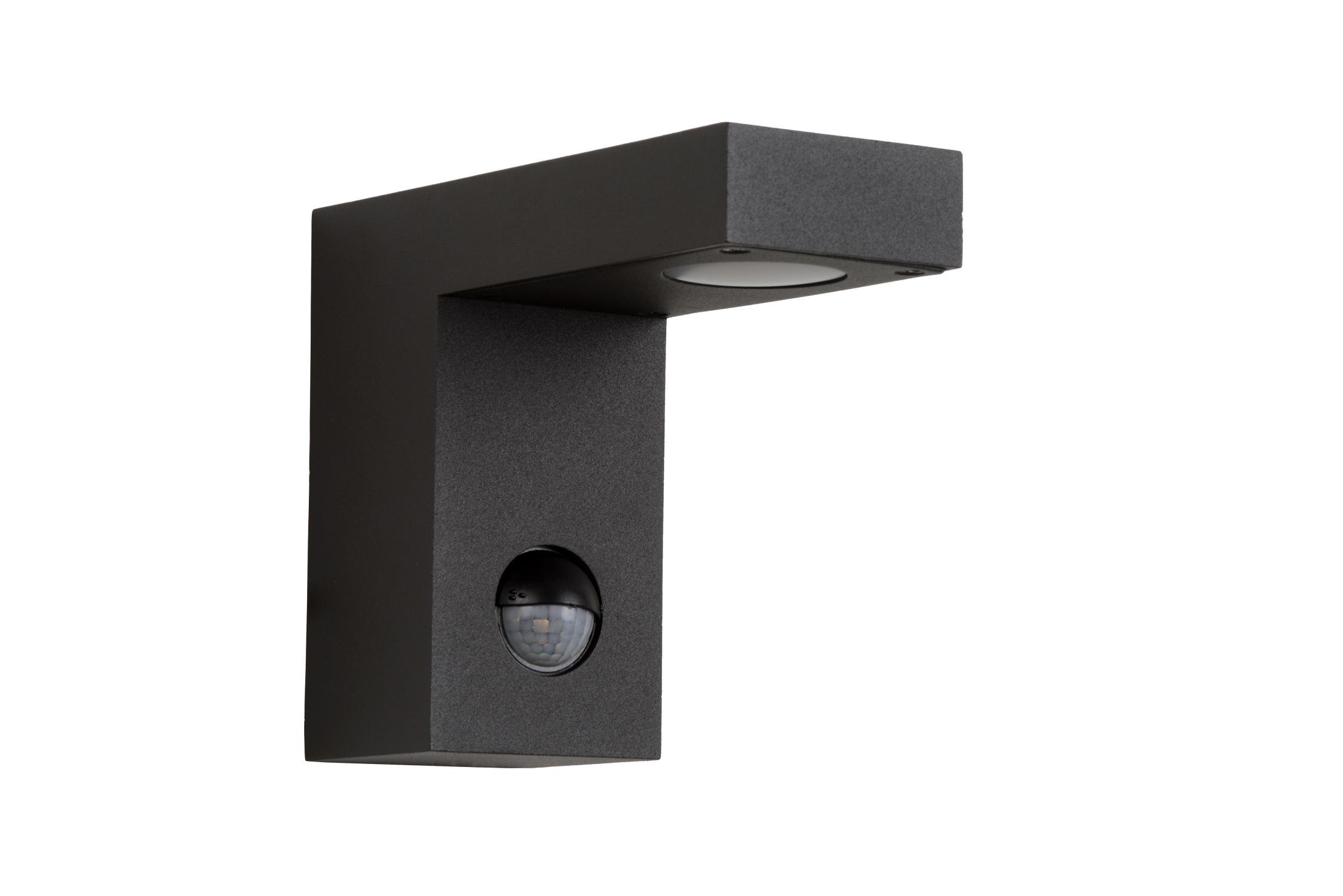 Lucide TEXAS-IR - Wandspot / Wandlamp Binnen/Buiten - LED - 1x7W 3000K - IP54 - Beweging & dag/nacht sensor - Antraciet - Afbeelding 2