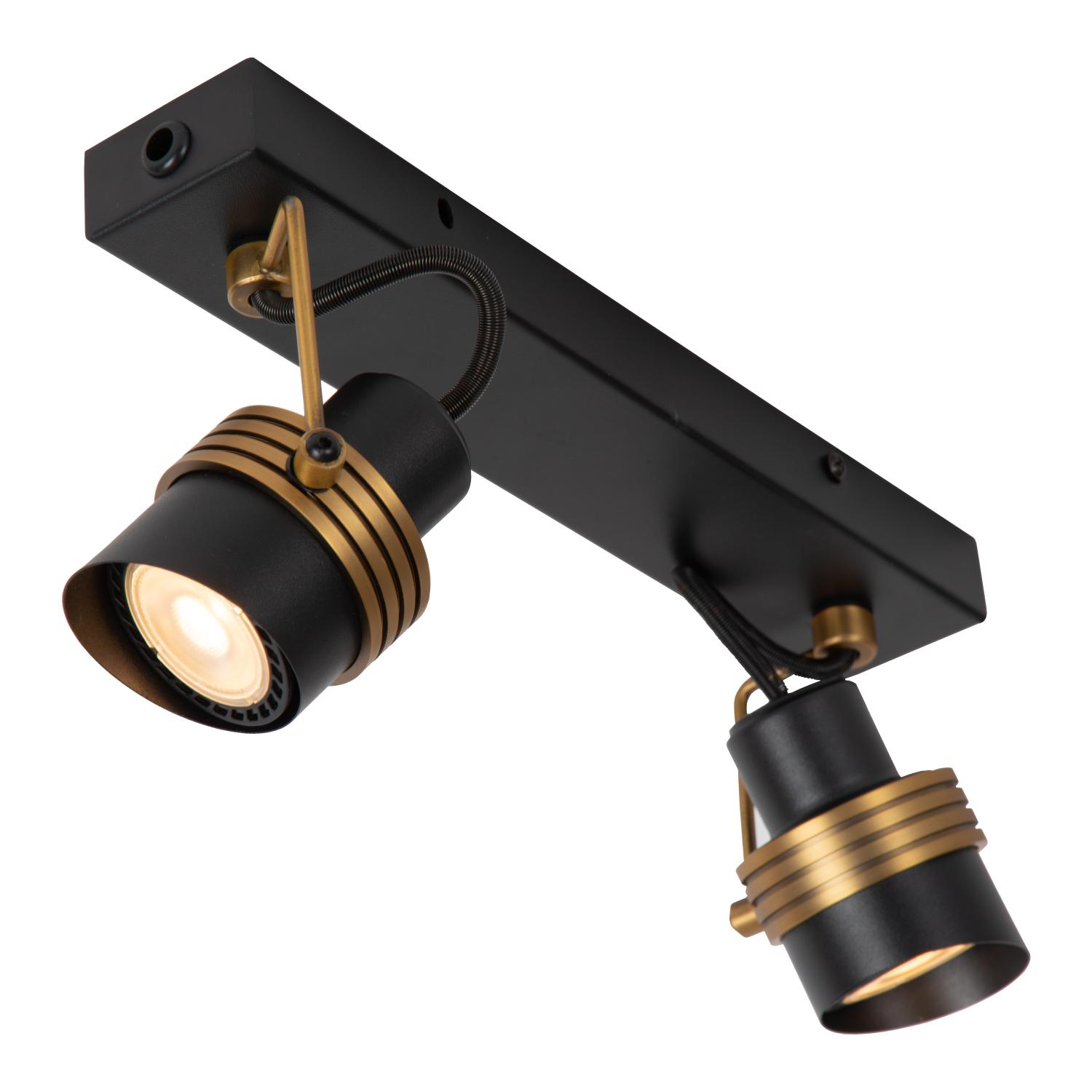 Lucide TUNDRAN - Plafondspot - 2xGU10 - Zwart - Afbeelding 6