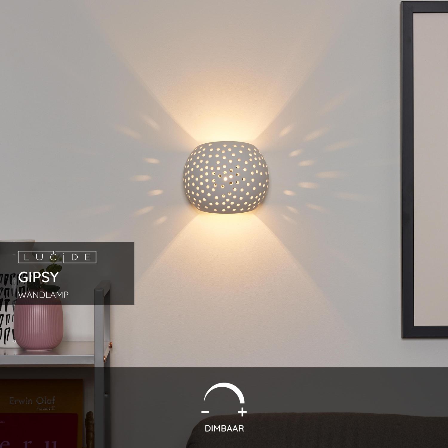 Lucide GIPSY - Wandlamp - 1xG9 - Wit - Afbeelding 3