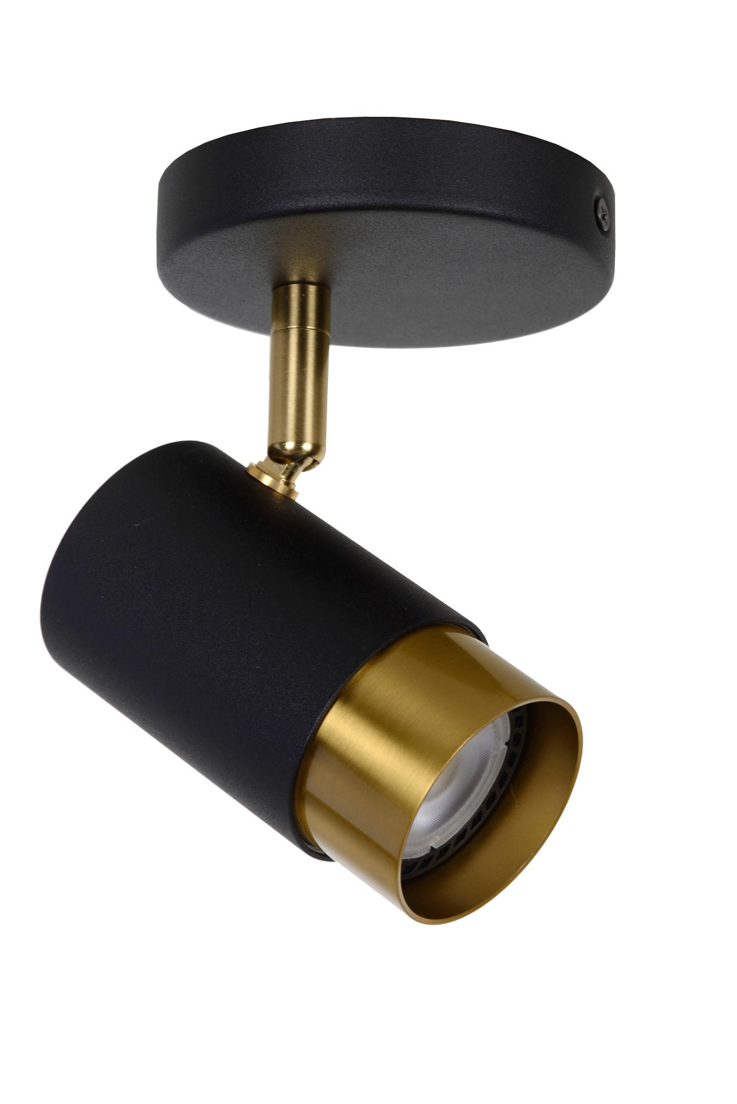Lucide FLORIS - Plafondspot - Ø 10 cm - 1xGU10 - Zwart - Afbeelding 2