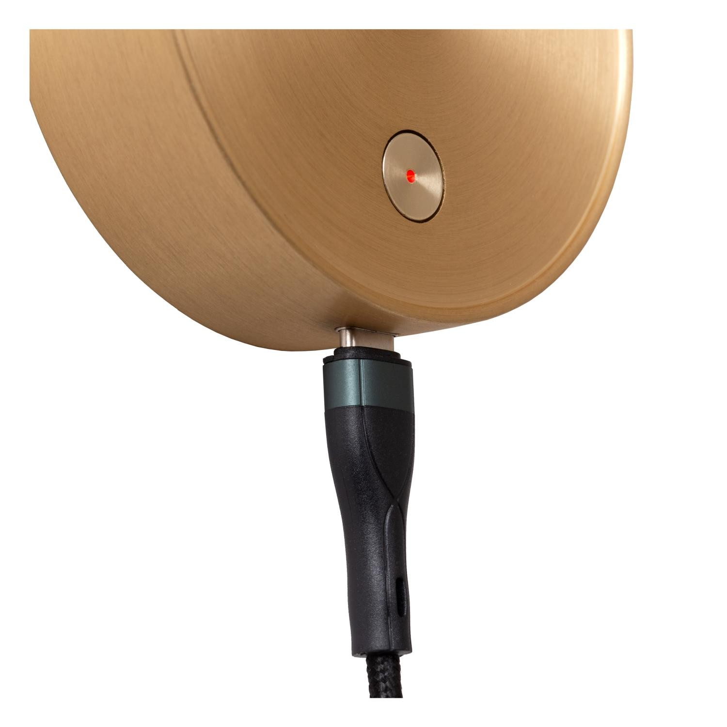 Lucide ASJA - Oplaadbare Wandspot / Wandlamp - Accu/Batterij - LED Dimb. - 1x3W 2700K - Mat Goud / Messing - Afbeelding 4