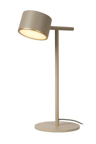 Lucide GIAN - Tafellamp - LED Dimb. - 1x8W 2700K - Taupe