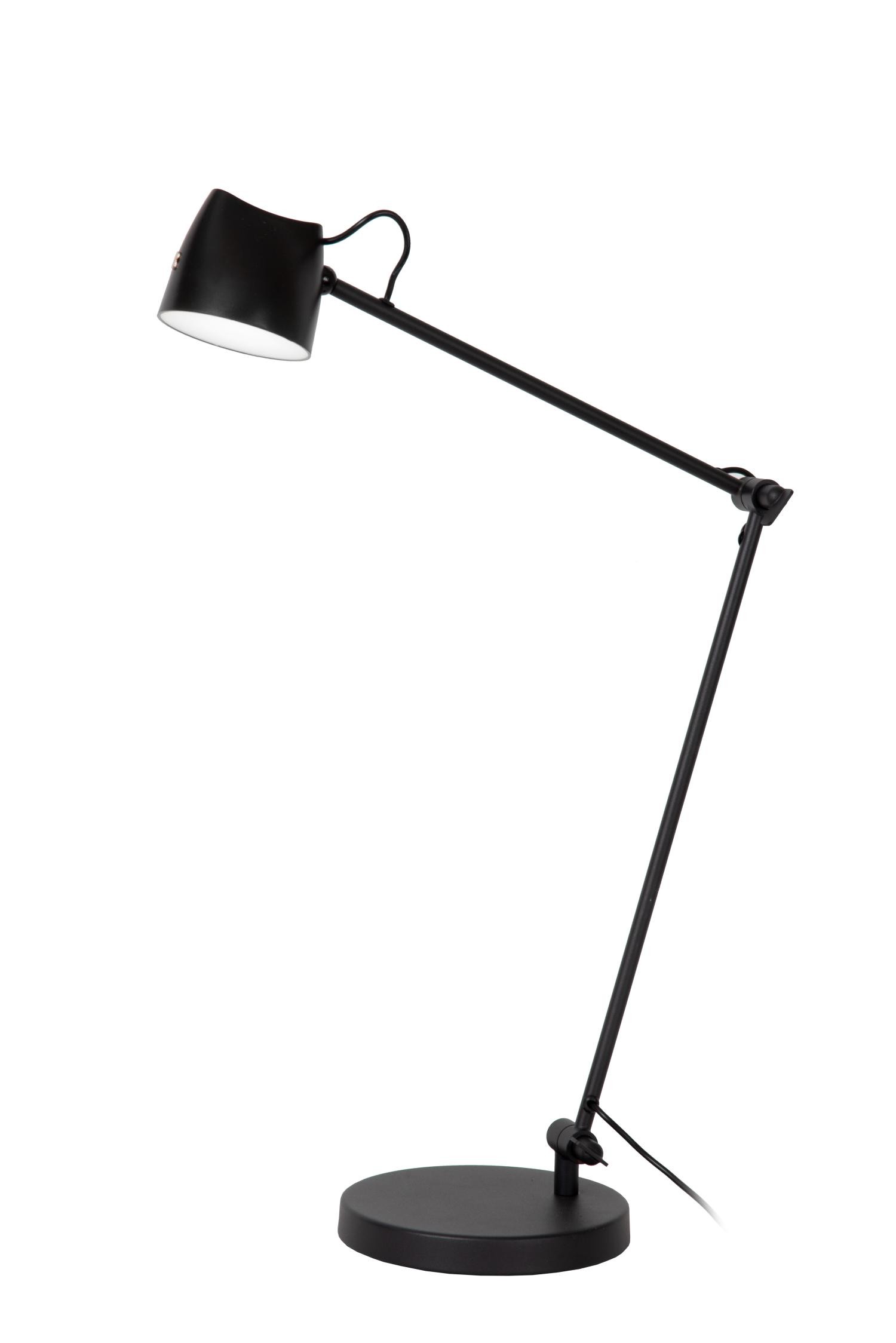Lucide MILNE - Leeslamp - LED Dimb. - 1x8W 2700K - Zwart - Afbeelding 2