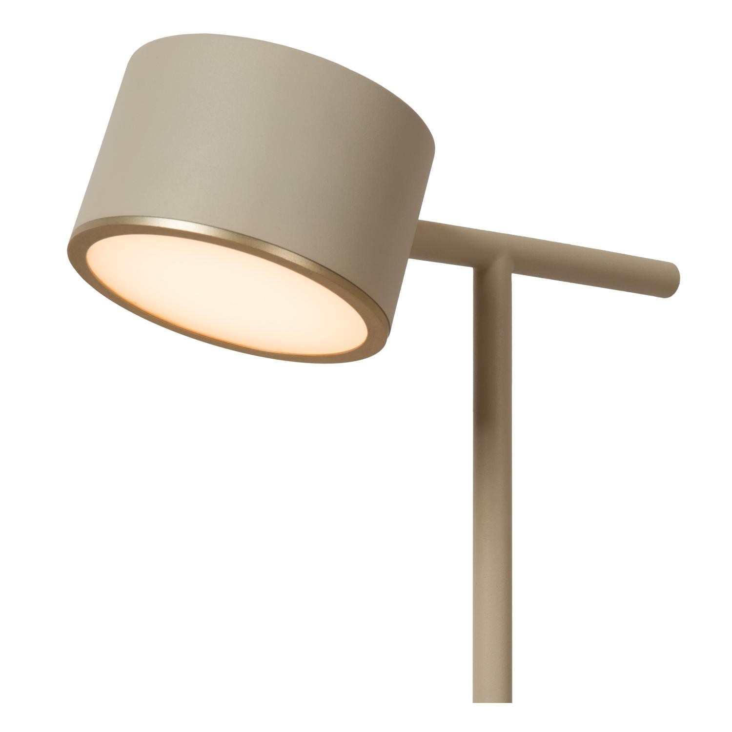 Lucide GIAN - Vloerlamp - LED Dimb. - 1x9W 2700K - Taupe - Afbeelding 3