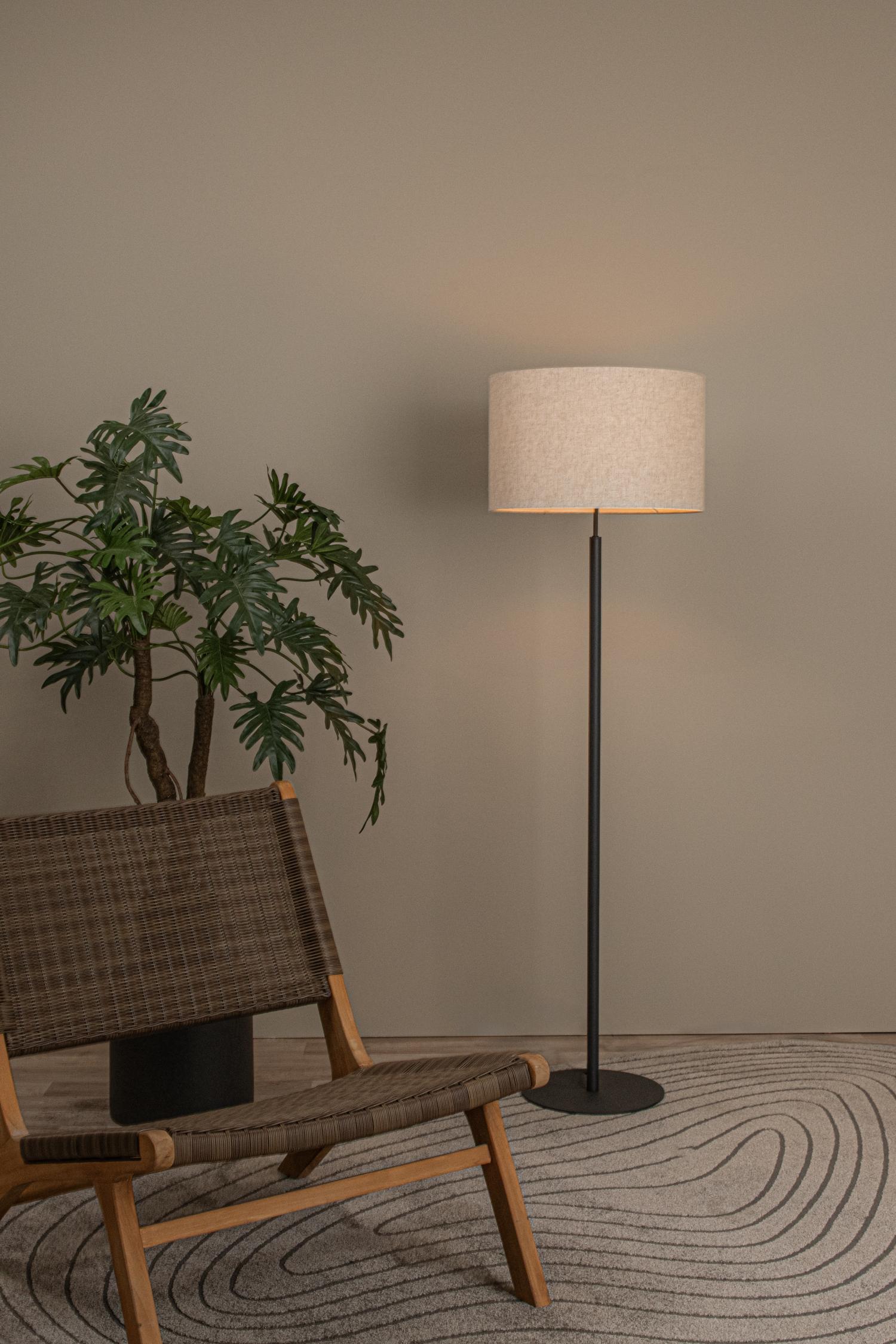 Lucide MAYA - Vloerlamp - Ø 45 cm - 1xE27 - Beige - Afbeelding 4