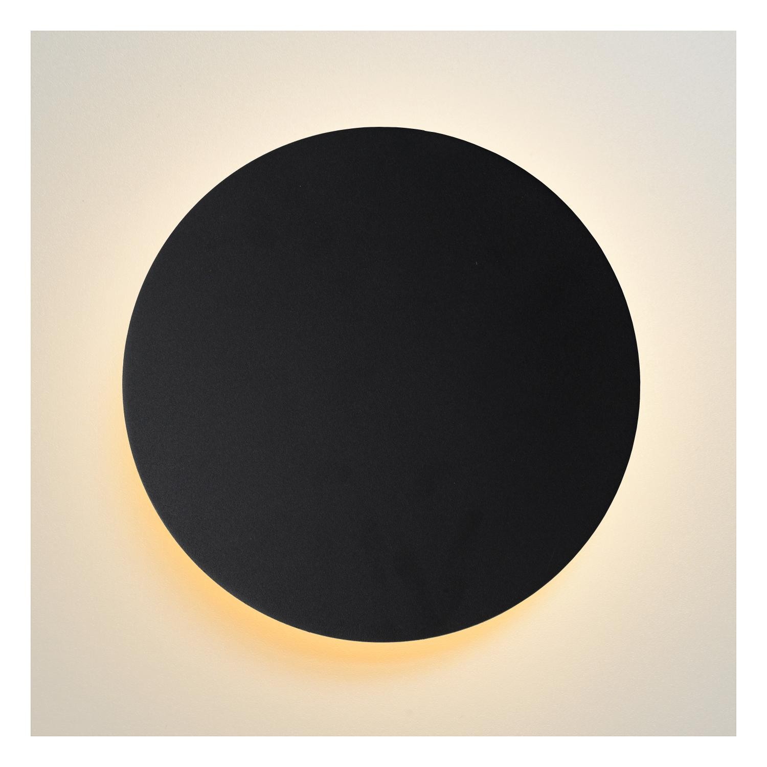 Lucide EKLYPS LED - Wandlamp - Ø 25 cm - LED - 1x9W 3000K - Zwart - Afbeelding 5