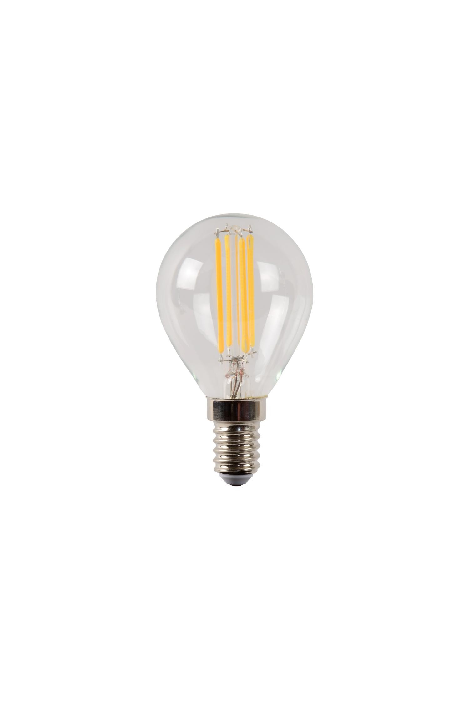 Lucide P45 - Filament lamp - Ø 4,5 cm - LED Dimb. - E14 - 1x4W 2700K - Transparant - Afbeelding 2