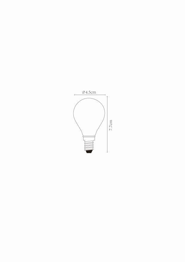 Lucide P45 - Filament lamp - Ø 4,5 cm - LED Dimb. - E14 - 1x4W 2700K - Transparant - Afbeelding 5