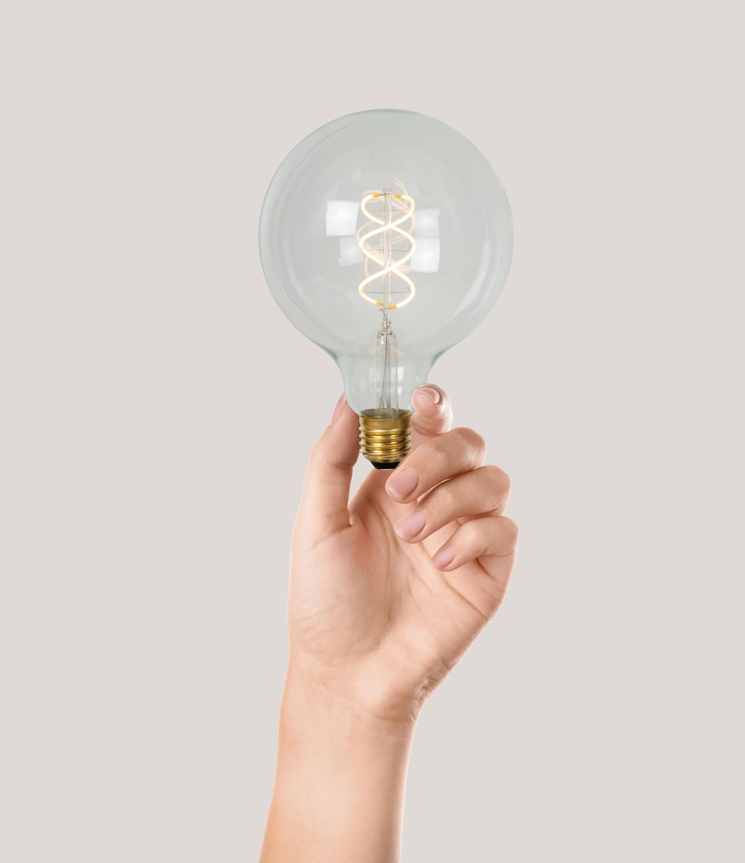 Lucide G125 - Filament lamp - Ø 12,5 cm - LED Dimb. - E27 - 1x4,9W 2700K - Transparant - Afbeelding 4
