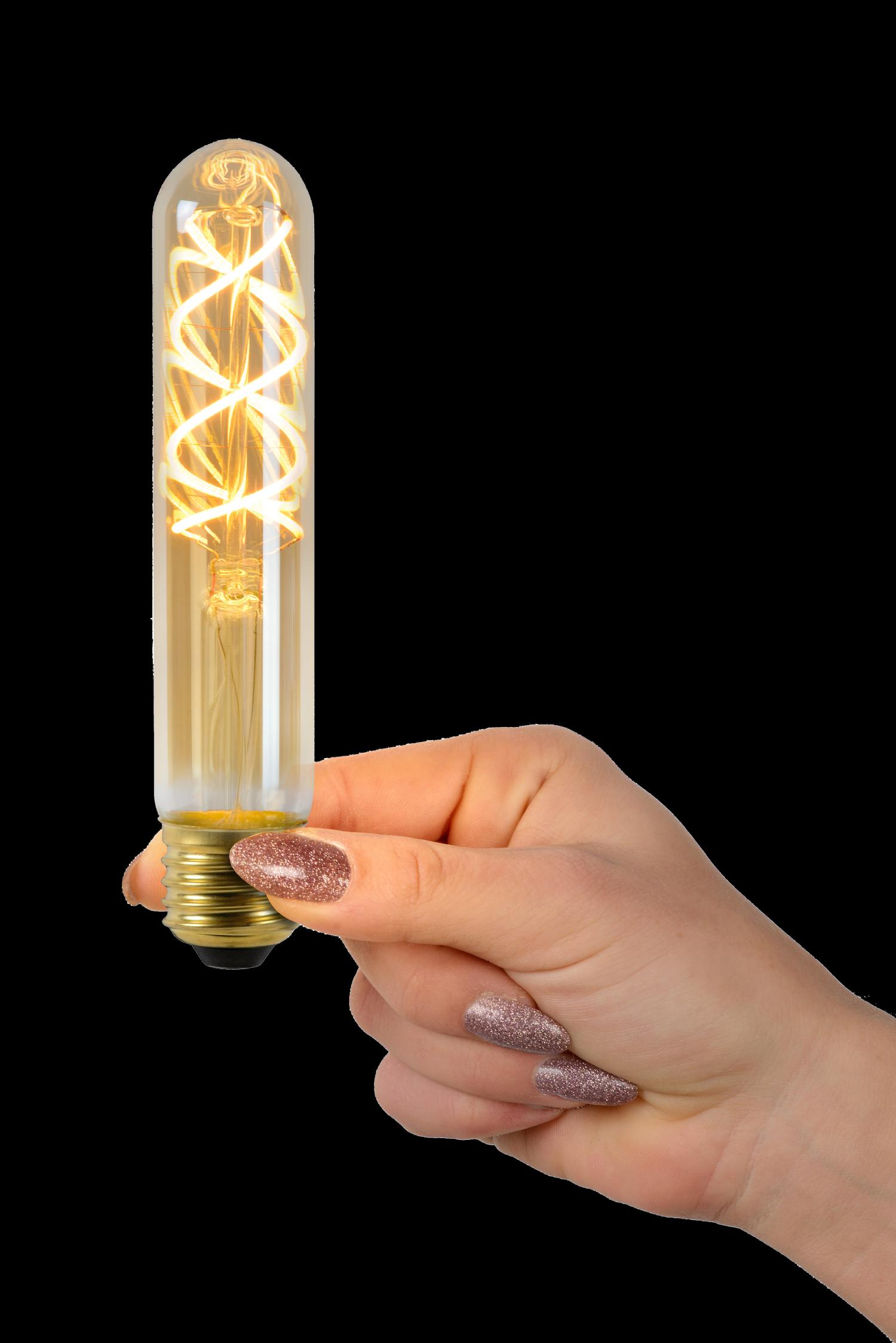 Lucide T32 - Filament lamp - Ø 3 cm - LED Dimb. - E27 - 1x4,9W 2200K - Amber - Afbeelding 5